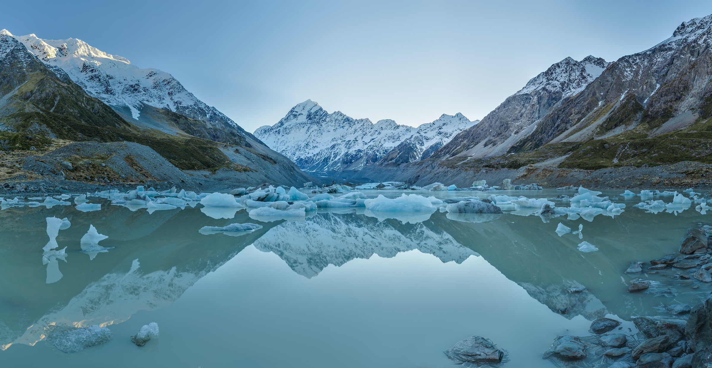 177 megapixels! A very high resolution, large-format VAST photo print of Mt Aoraki and Cook National Park; nature landscape mountain photo created by Guido Brandt.