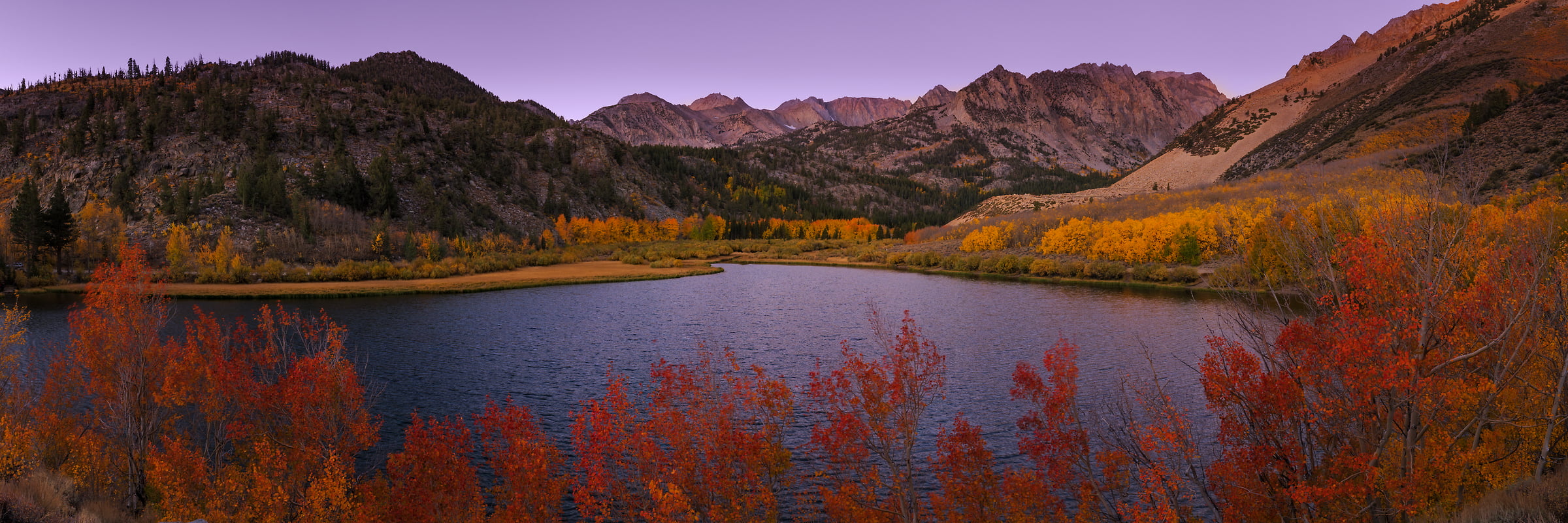 150 megapixels! A very high resolution, large-format VAST photo print of North Lake in the Sierra Nevada Mountains, California in Autumn; nature landscape photo created by Guido Brandt.