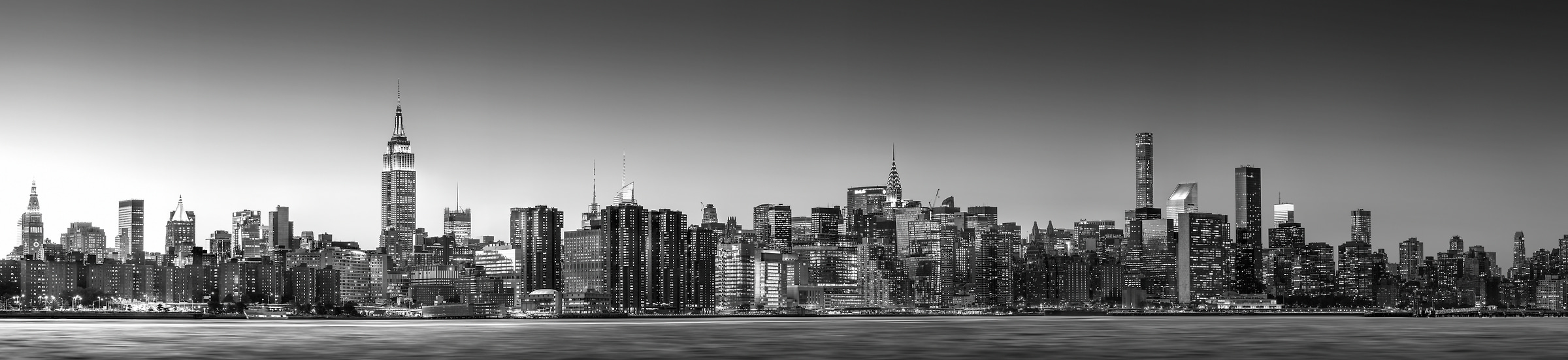 1,541 megapixels! The highest resolution cityscape VAST photo of the Midtown Manhattan city skyline in the evening sunset in New York City; created by Dan Piech.