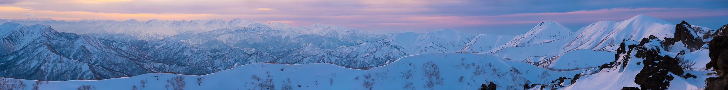 253 megapixels! A very high resolution, large-format VAST photo print of mountains in Myoko Kogen Ski Resort, Japan; fine art landscape photo created by Scott Rinckenberger.