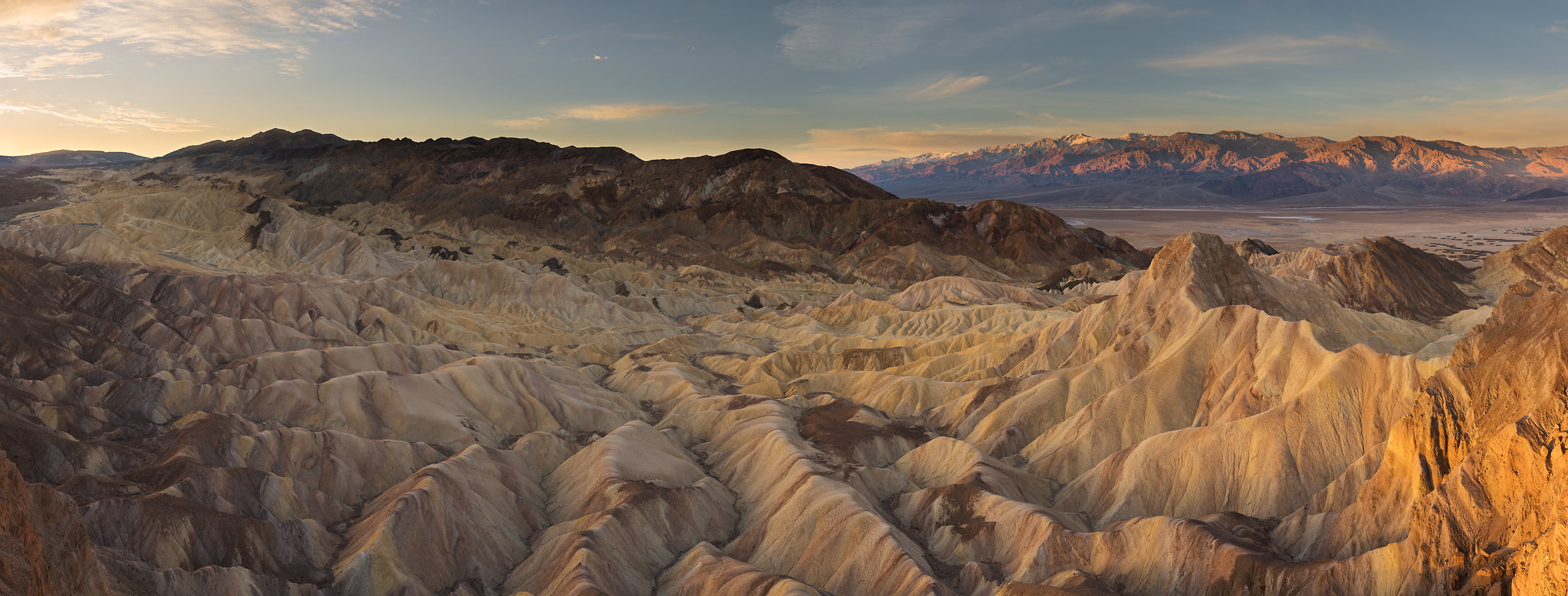 1,245 megapixels! A very high resolution, large-format VAST photo print of Death Valley from Zabriskie Point; fine art landscape photo created by Guido Brandt in Death Valley National Park, California.