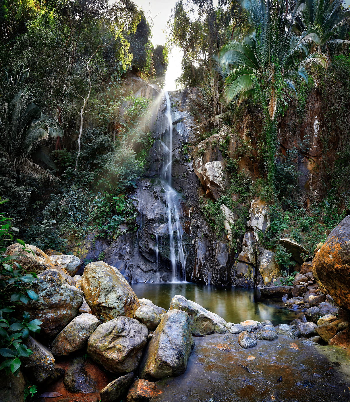 234 megapixels! A very high resolution nature photo of a jungle and waterfall; VAST photo created by Phil Crawshay in Cabo Corrientes, Jal., Mexico.