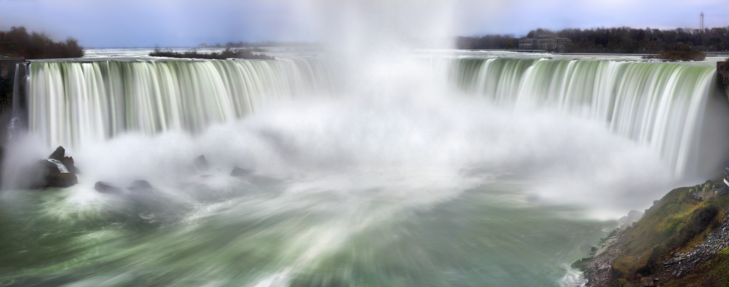 345 megapixels! A very high resolution, large-format VAST photo print of Niagara Falls; photograph created by Phil Crawshay in Niagara Falls, Ontario, Canada.