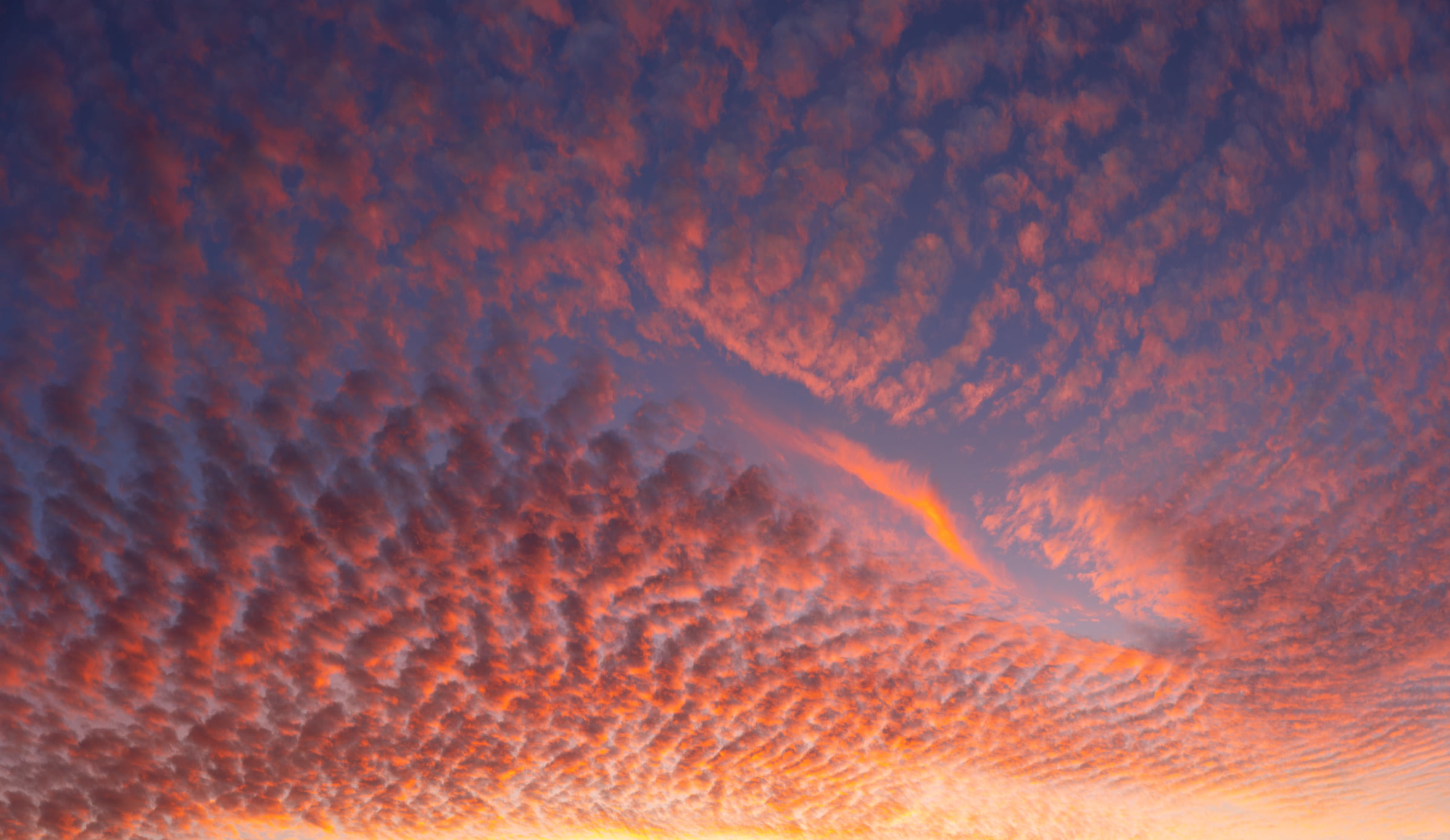 308 megapixels! A very high resolution, large-format VAST photo print of colorful clouds at sunset; sky photograph created by Jeff Lewis.