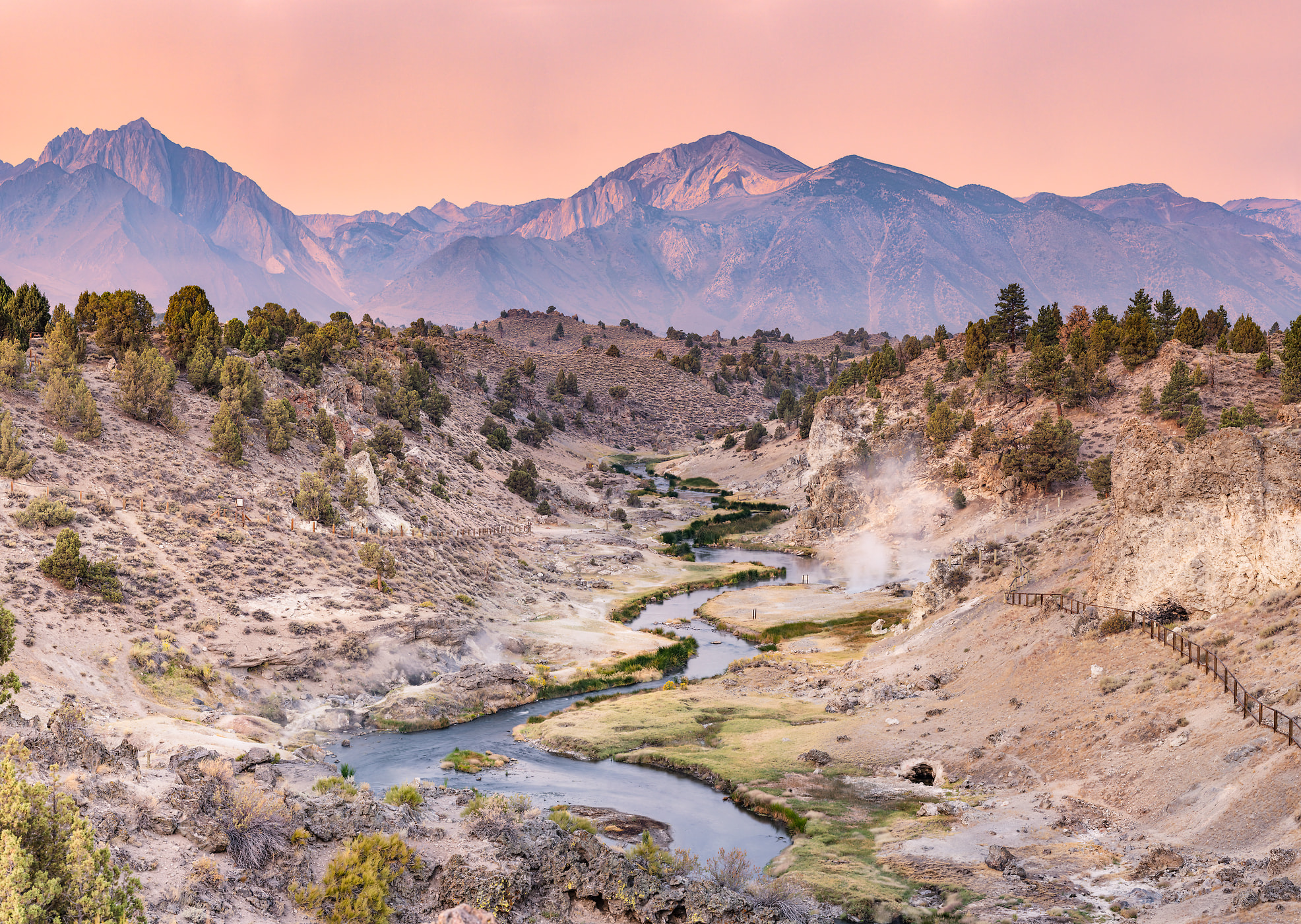 439 megapixels! A very high resolution, large-format VAST photo print of a pastel-colored landscape; photograph created by Chris Blake in Mammoth Lakes, California.
