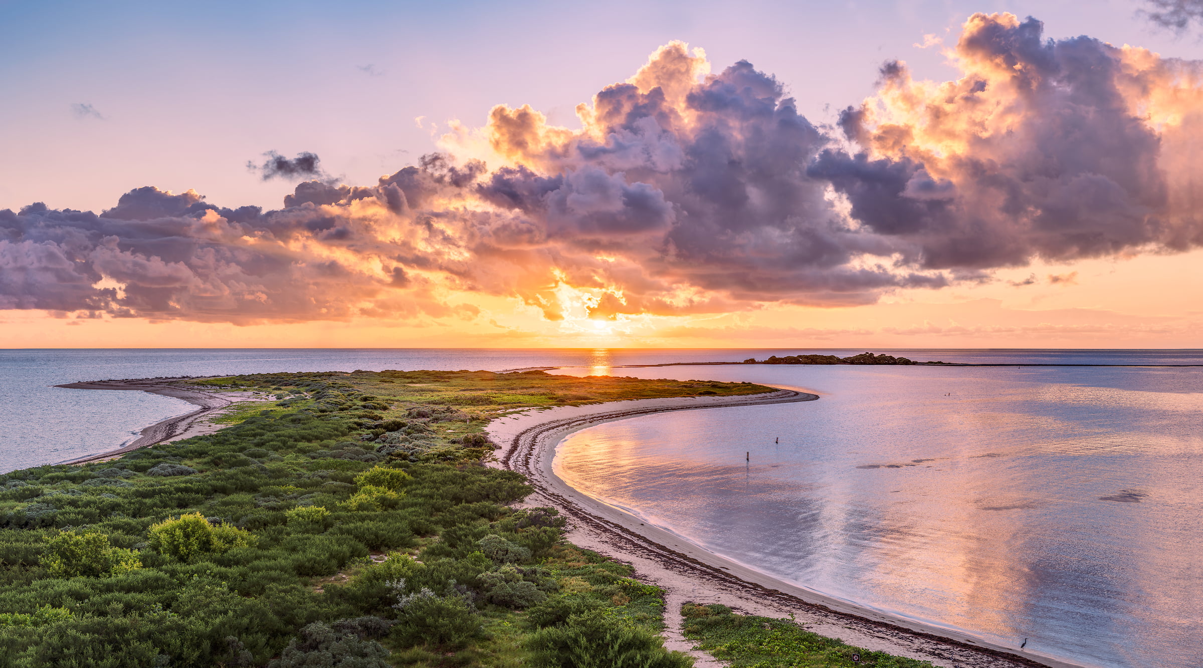 717 megapixels! A very high resolution, large-format VAST photo print of sunset over the Atlantic Ocean in Dry Tortugas National Park; photograph created by Chris Blake in Florida.