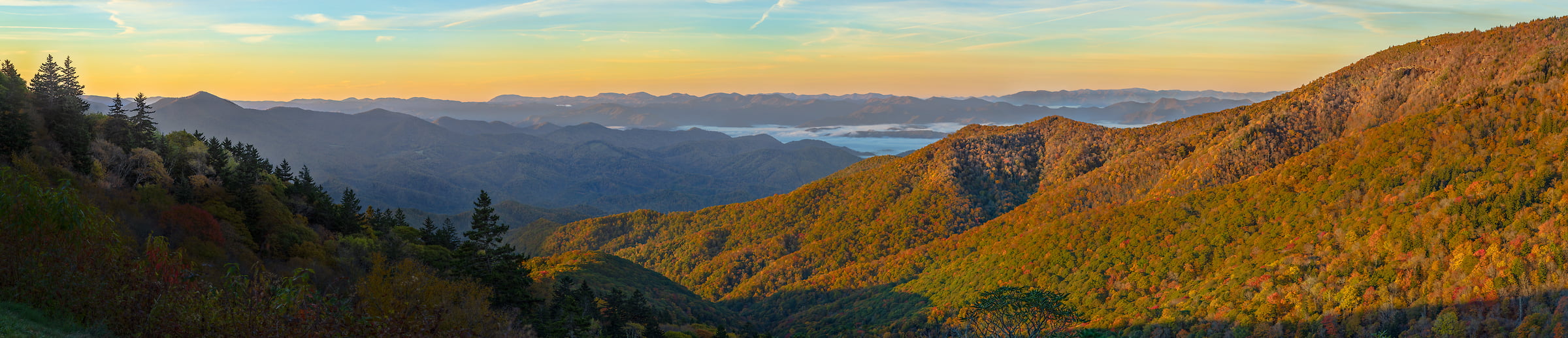 1,150 megapixels! A very high resolution landscape photo of the Blue Ridge Mountains; photograph created by John Freeman in Mile Post 450.2, Blue Ridge Parkway, North Carolina.
