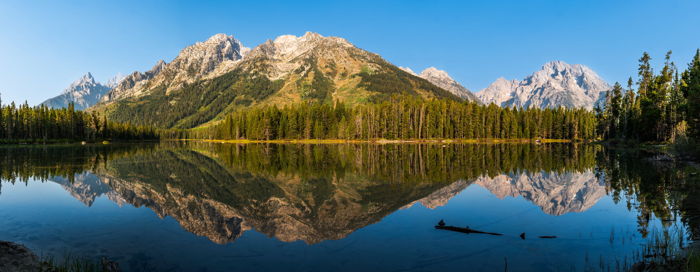 141 megapixels! A very high resolution, large-format VAST photo print of a lake in front of mountains; landscape photograph created by Phillip Noll in Grand Teton National Park, Wyoming.