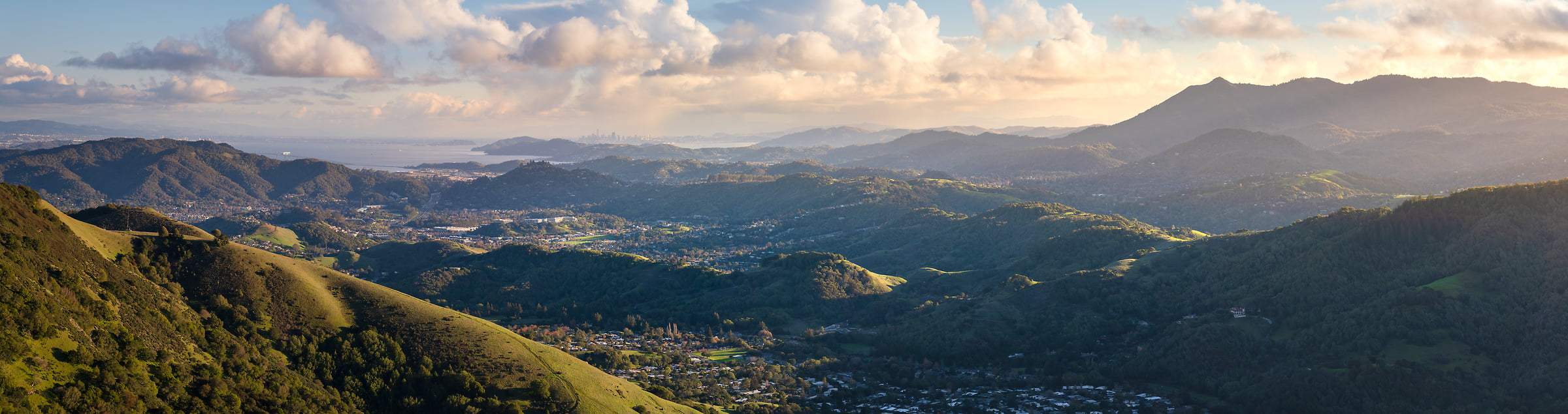 269 megapixels! A very high resolution, large-format VAST photo print of Marin County in the San Francisco bay area; panorama photograph created by Jeff Lewis in Marin County, California.