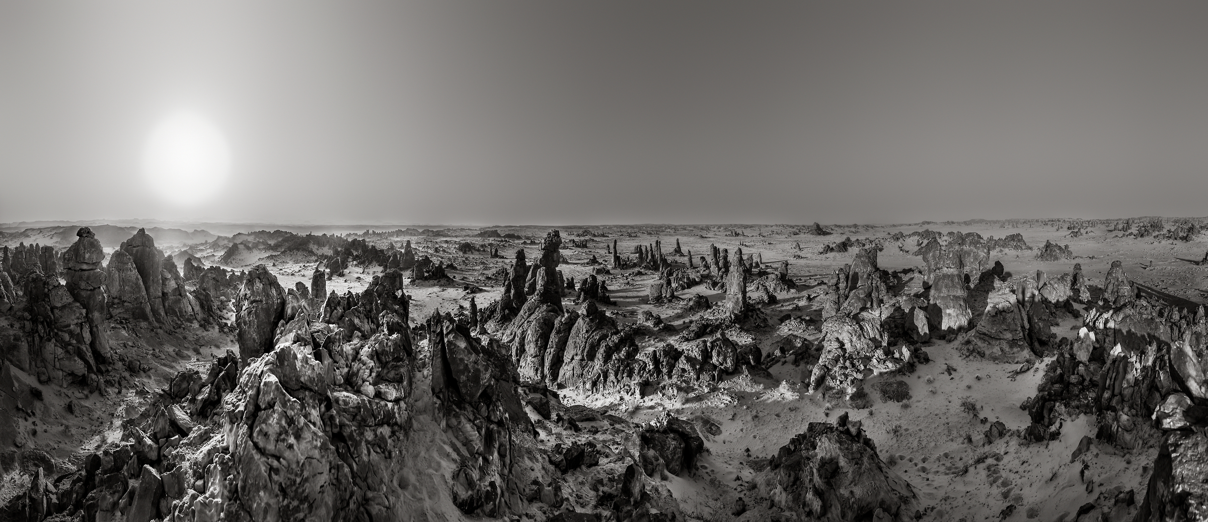 727 megapixels! A very high resolution, large-format fine art photo print of a landscape in the Arabian Desert; black & white photograph created by Peter Rodger in Al Ula, Saudi Arabia.