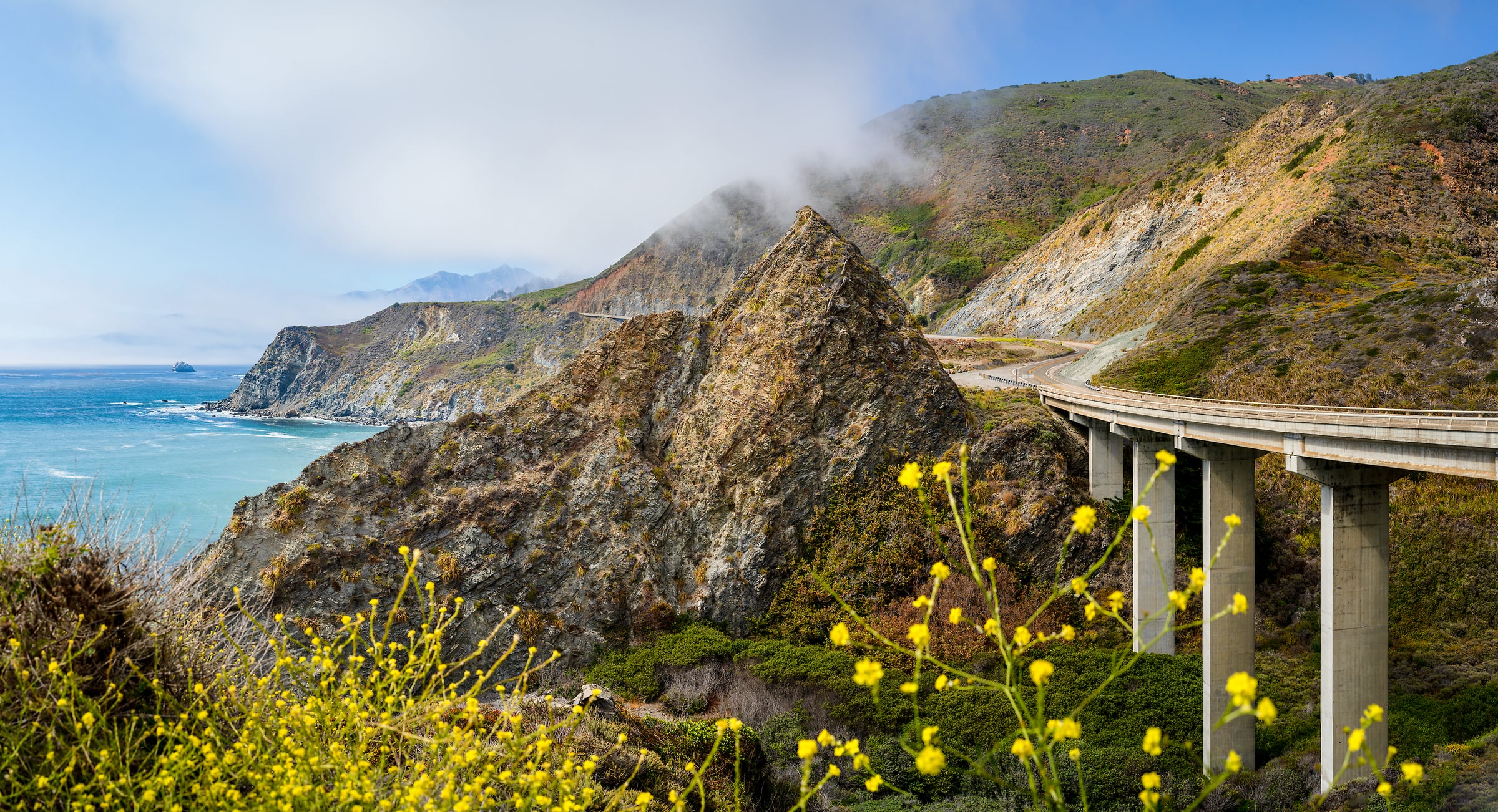 185 megapixels! A very high resolution, large-format VAST photo print of Big Sur Coast Highway; photograph created by Jeff Lewis in Big Sur, California.