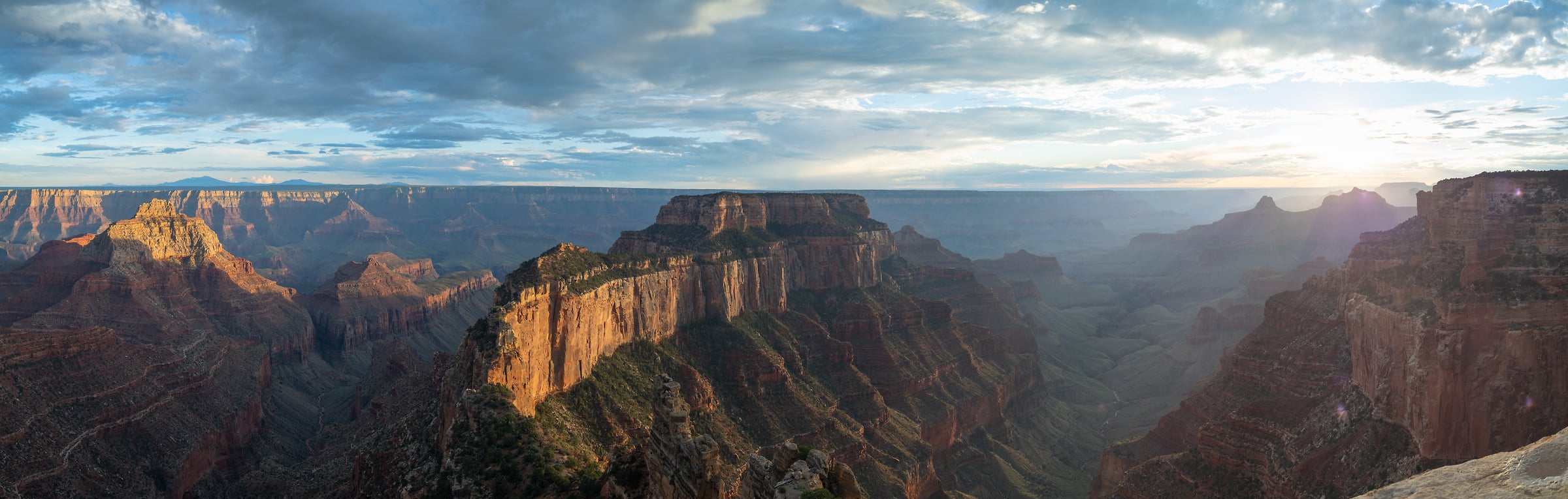 384 megapixels! A very high resolution, large-format VAST photo print of Wotons Throne in the Grand Canyon at sunset; landscape photograph created by Greg Probst in Grand Canyon National Park, Arizona.