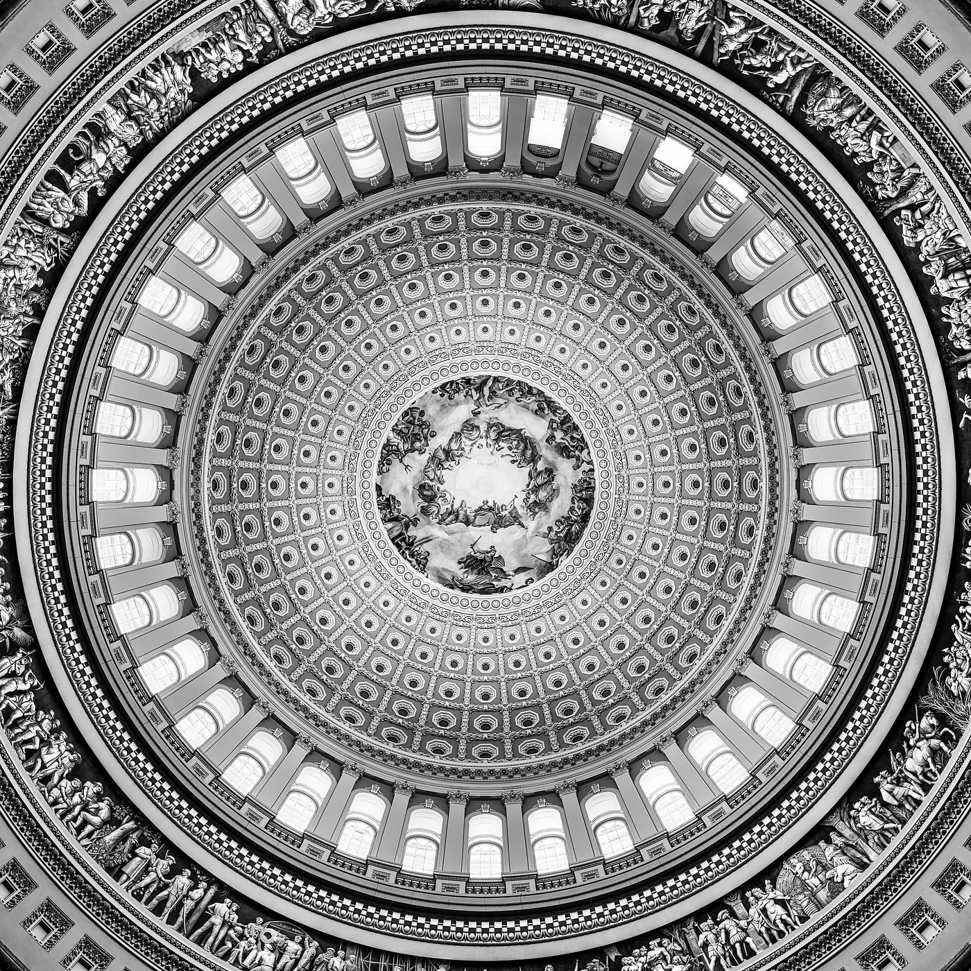 332 megapixels! A very high resolution, large-format VAST photo print of the U.S. Capitol Building Rotunda; fine art photograph created by Tim Lo Monaco in the U.S. Capitol Building, Washington, D.C.