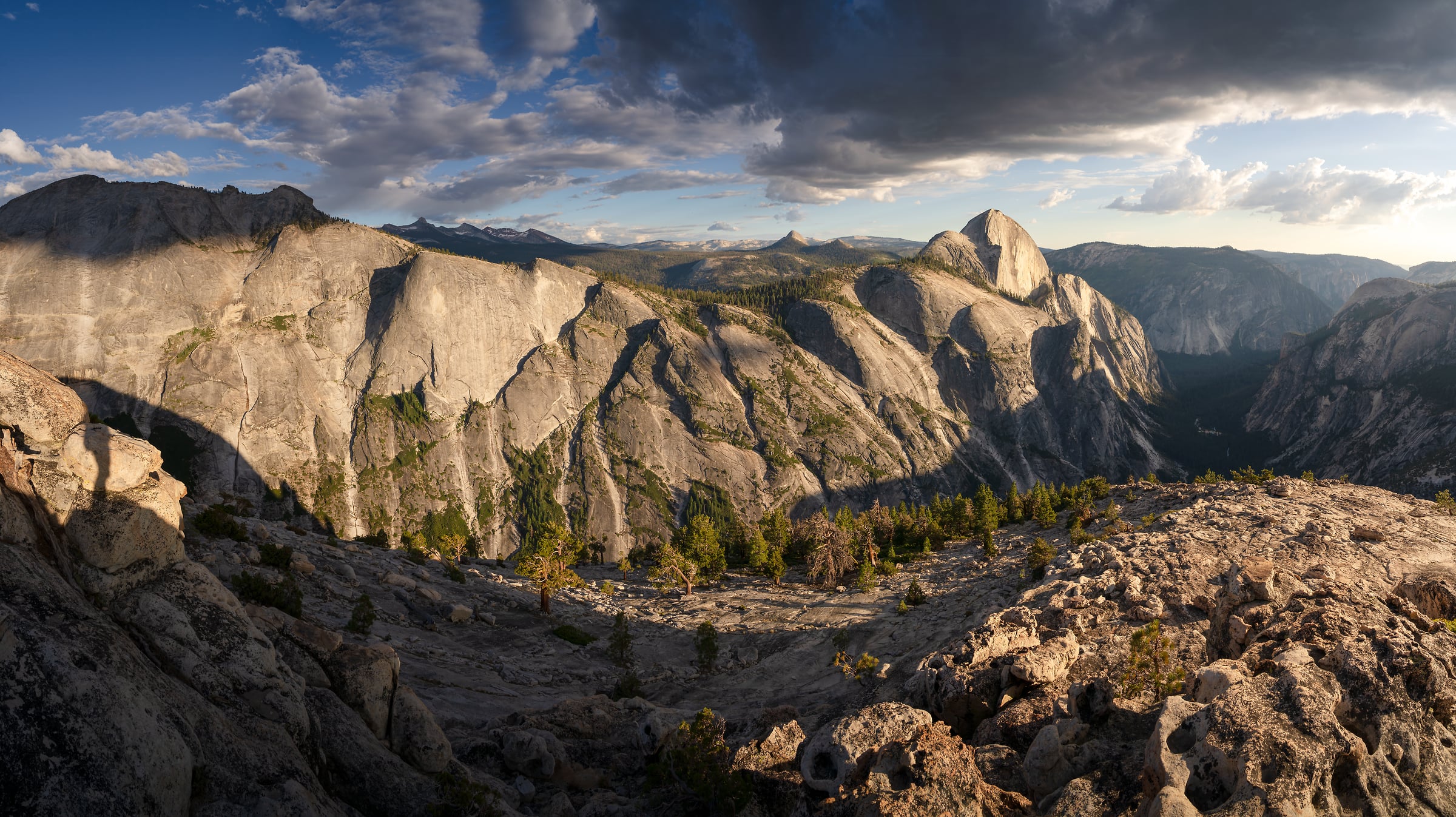 185 megapixels! A very high resolution, large photo print of the Dragon's Back mountain ridge in Yosemite National Park with cliff faces, mountains, and valleys; fine art photograph created by Jeff Lewis in California.