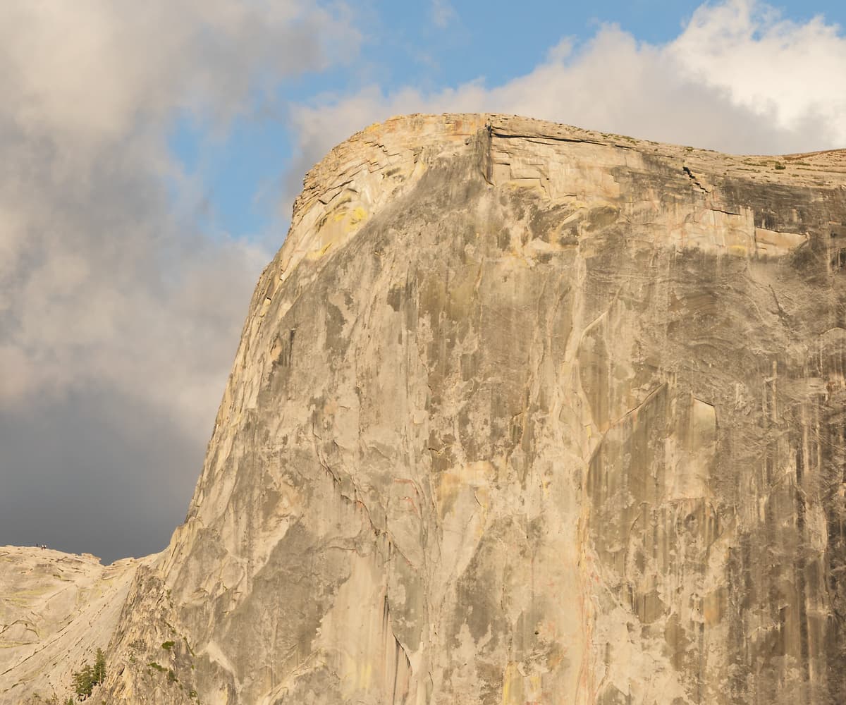 562 megapixels! A very high resolution, large-format VAST photo print of Half Dome illuminated by the sun on a beautiful day; landscape photograph created by Jeff Lewis in Yosemite National Park, California.