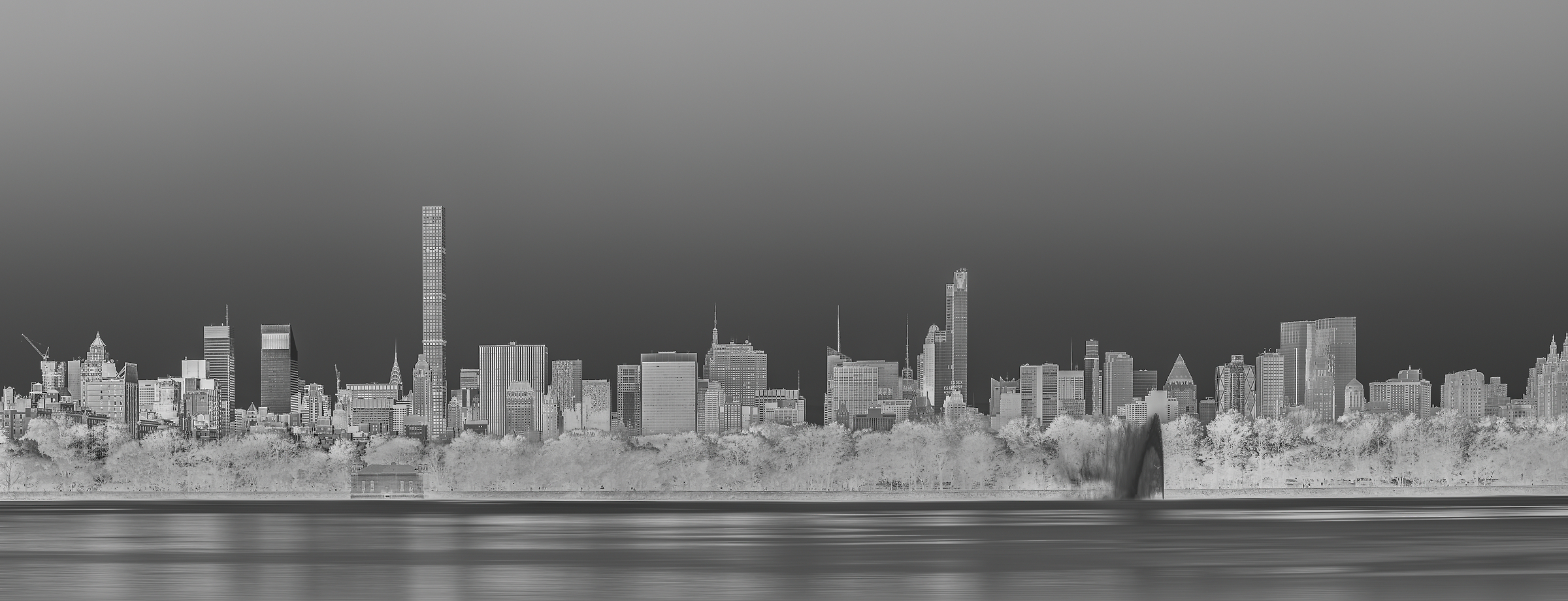 215 megapixels! A very high definition cityscape VAST photo of the Midtown Manhattan city skyline in New York City from the reservoir in Central Park; created by Dan Piech
