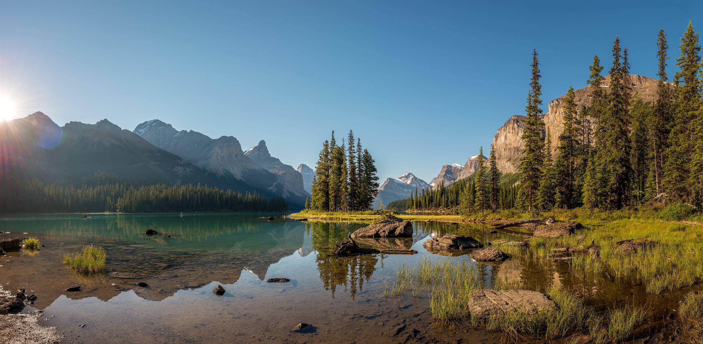 170 megapixels! A very high resolution, large-format VAST photo print of Maligne Lake, Jasper National Park, Canada; nature landscape photo created by Tim Shields
