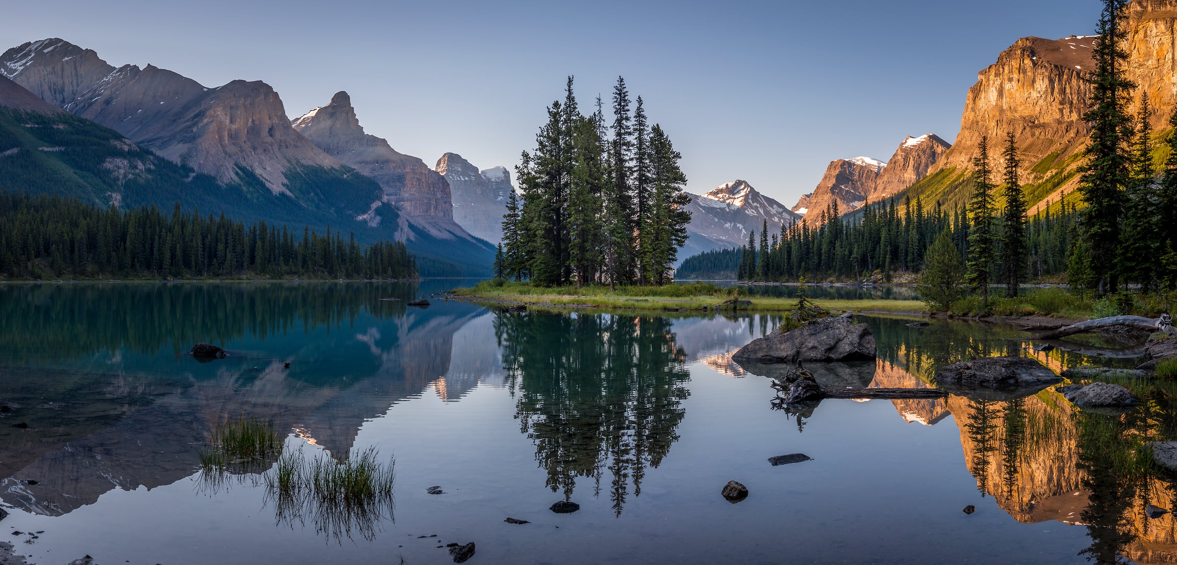 90 megapixels! A very high resolution, large-format VAST photo print of Maligne Lake, Jasper National Park, Canada; nature landscape photo created by Tim Shields