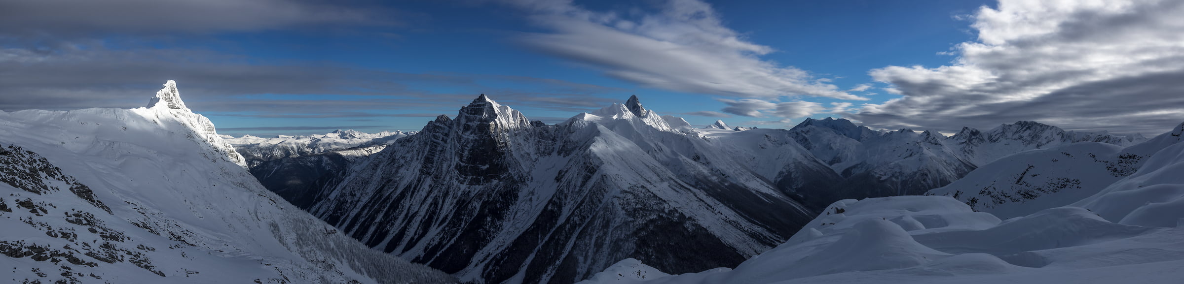 84 megapixels! A very high resolution, large-format VAST photo print of mountains, Rogers Pass, and Mount Rogers in British Columbia, Canada; fine art landscape photo created by Scott Rinckenberger.