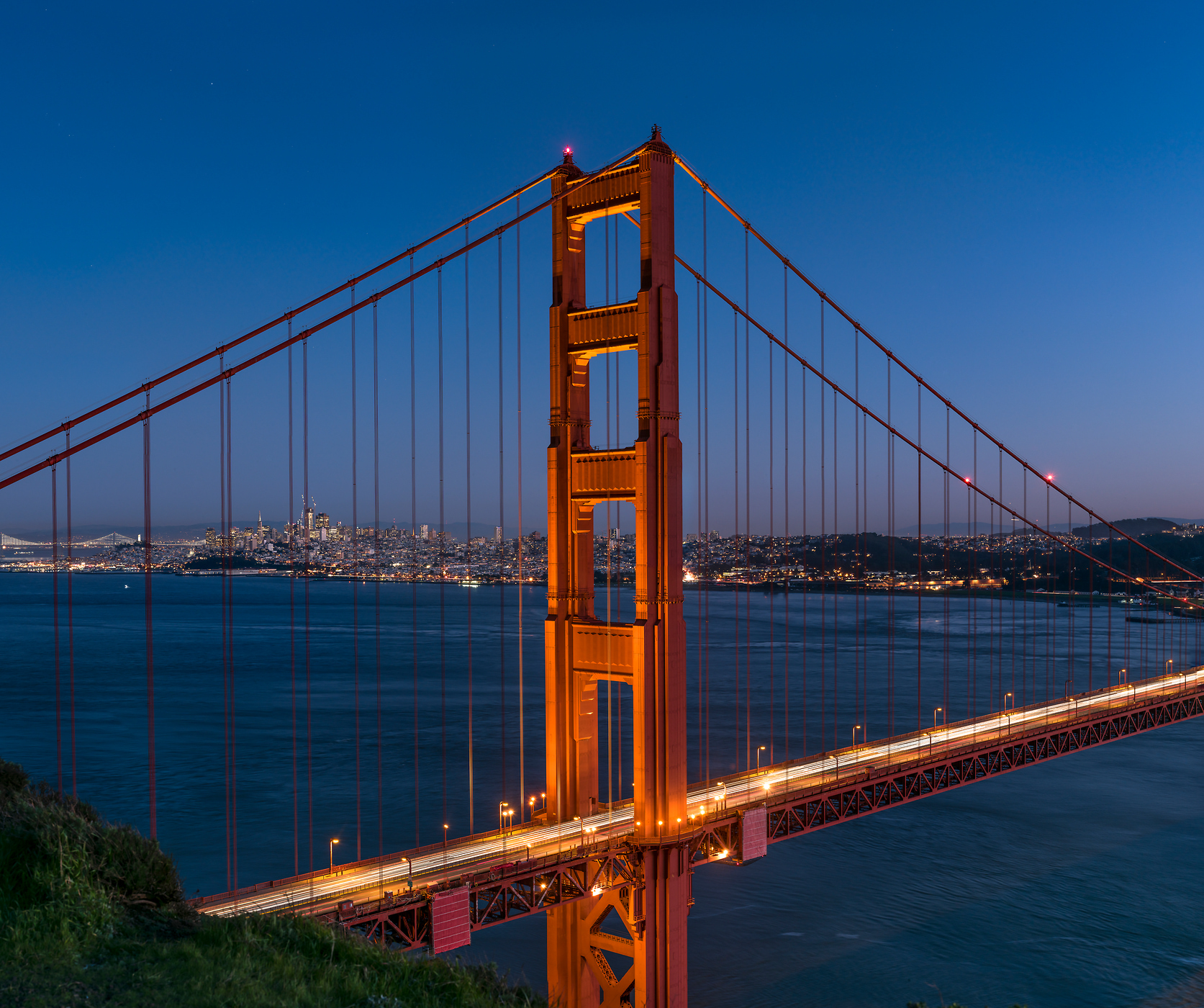 298 megapixels! A very high resolution, large-format VAST photo print of the Golden Gate Bridge, San Francisco, and the San Francisco Bay; cityscape fine art photo created by Justin Katz from Battery Spencer in Sausalito, California.