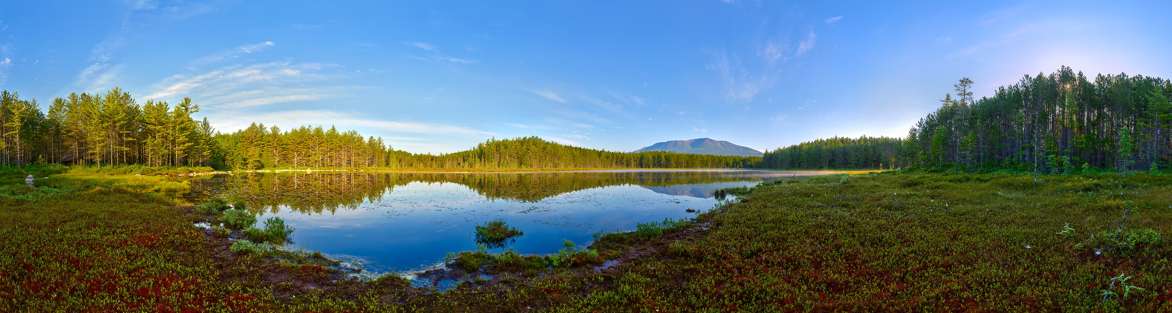 494 megapixels! A very high resolution, large-format VAST photo of Mt. Katahdin and Sunday Pond; fine art landscape photograph created by Aaron Priest in Baxter State Park, Maine