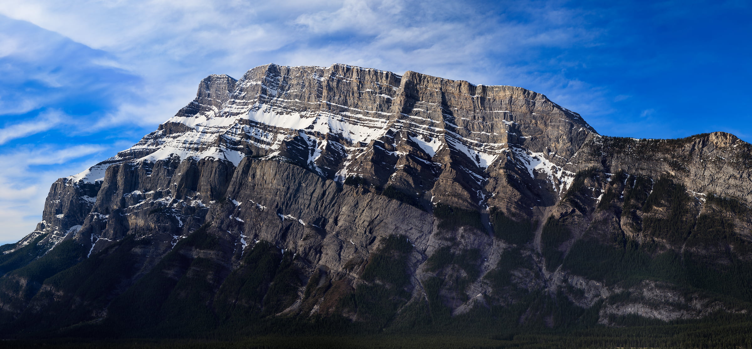 859 megapixels! A very high resolution, large-format VAST photo print of Mt. Rundle; fine art landscape photo created by Scott Dimond in Banff National Park, Alberta Canada.