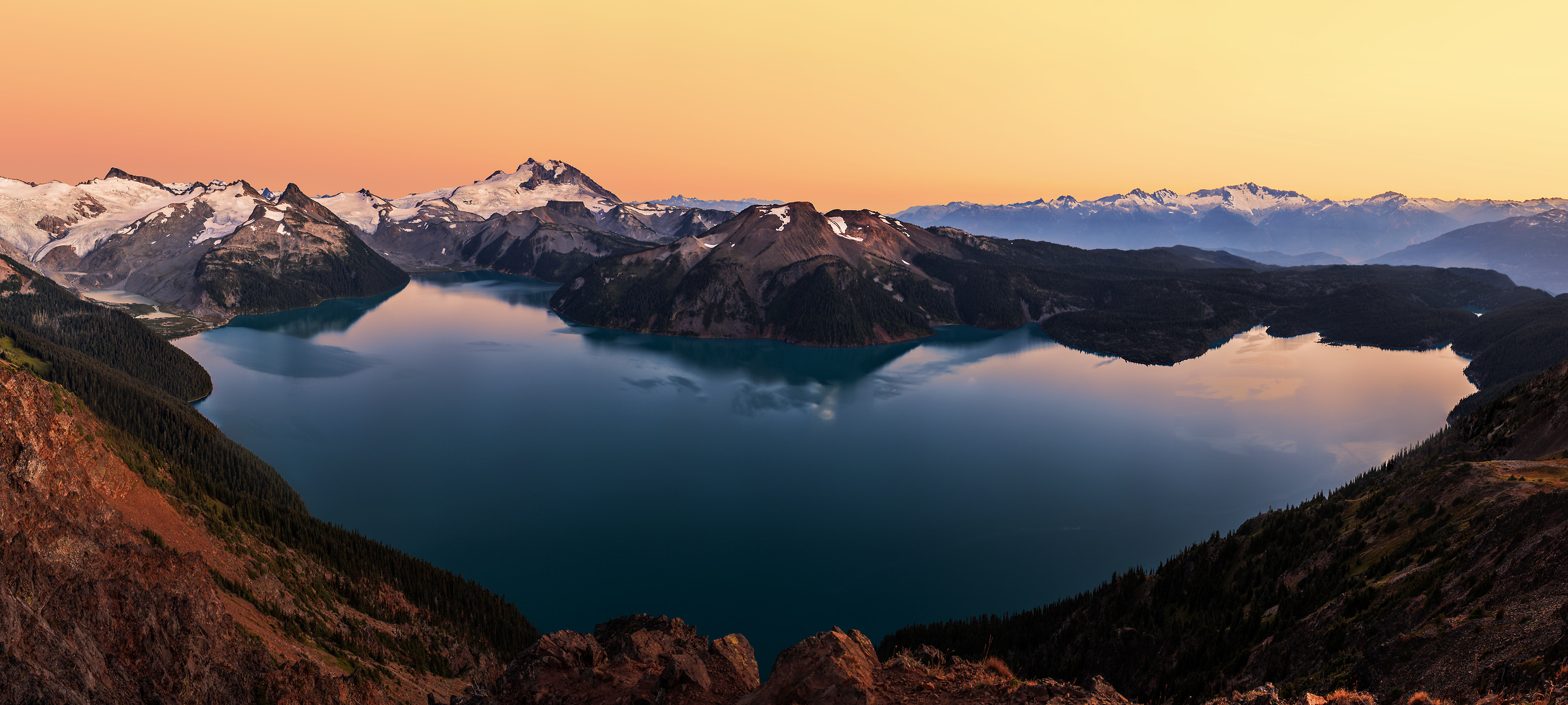 315 megapixels! A very high resolution, large-format VAST photo print of mountains, lakes, and Garibaldi Lake; fine art landscape photo created by Chris Collacott in Garibaldi Provincial Park, British Columbia, Canada