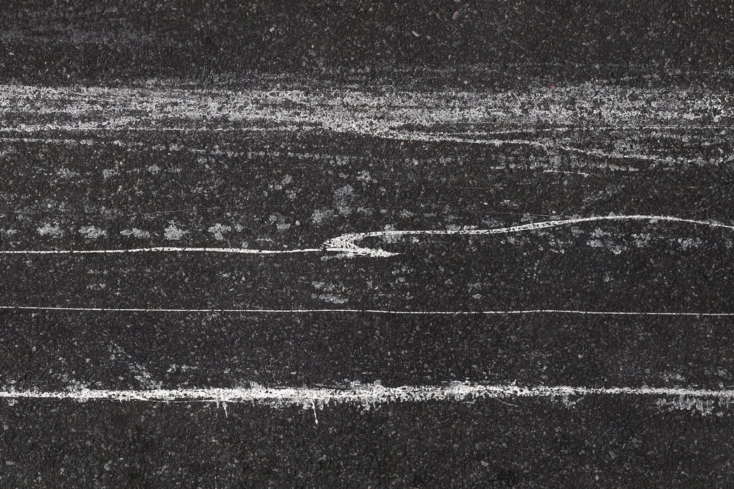 1,287 megapixels! A very high resolution, large-format VAST photo print of black pavement; fine art photo created by Dan Piech as part of the Concrete Canvas series in New York City.