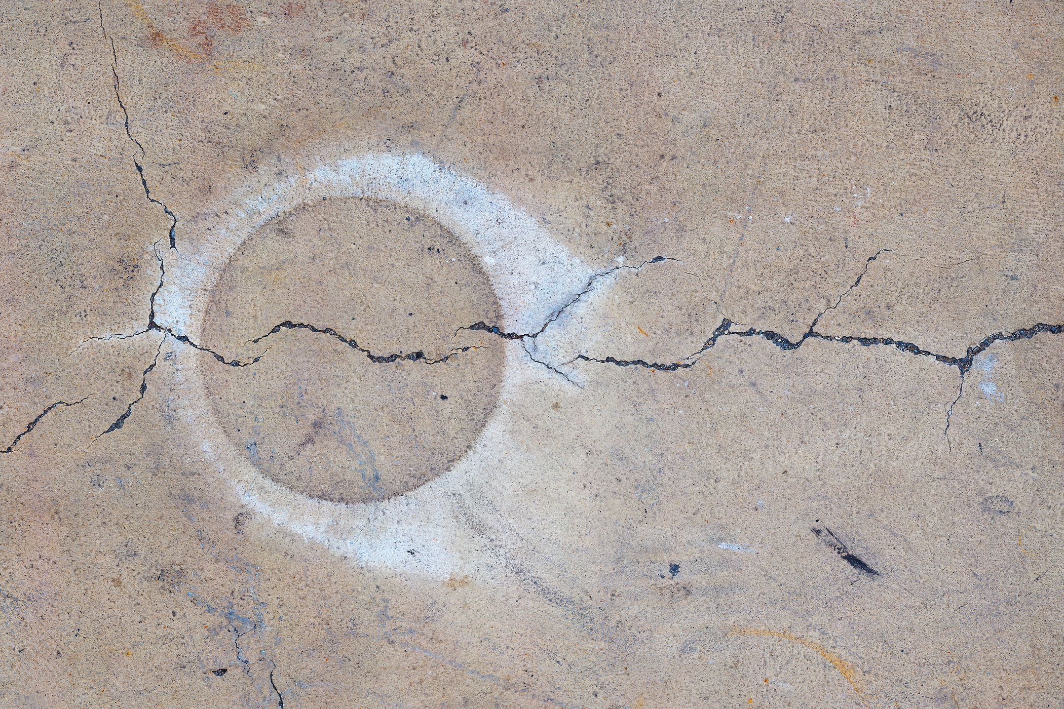 2,042 megapixels! A very high resolution, large-format VAST photo print of a sidewalk crack; fine art photo created by Dan Piech as part of the Concrete Canvas series in New York City.