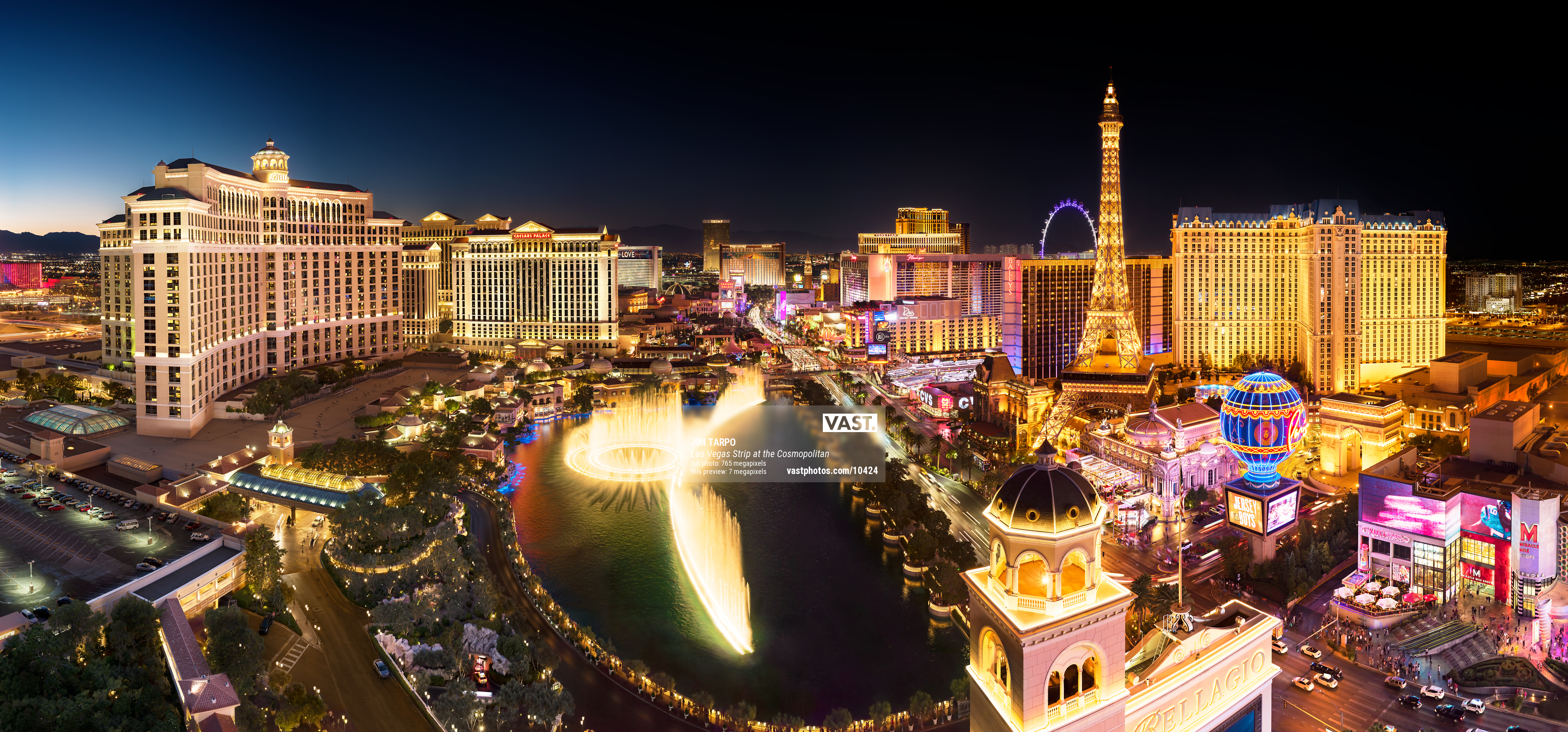 Las Vegas Strip Skyline Cityscape America USA photograph picture art print 