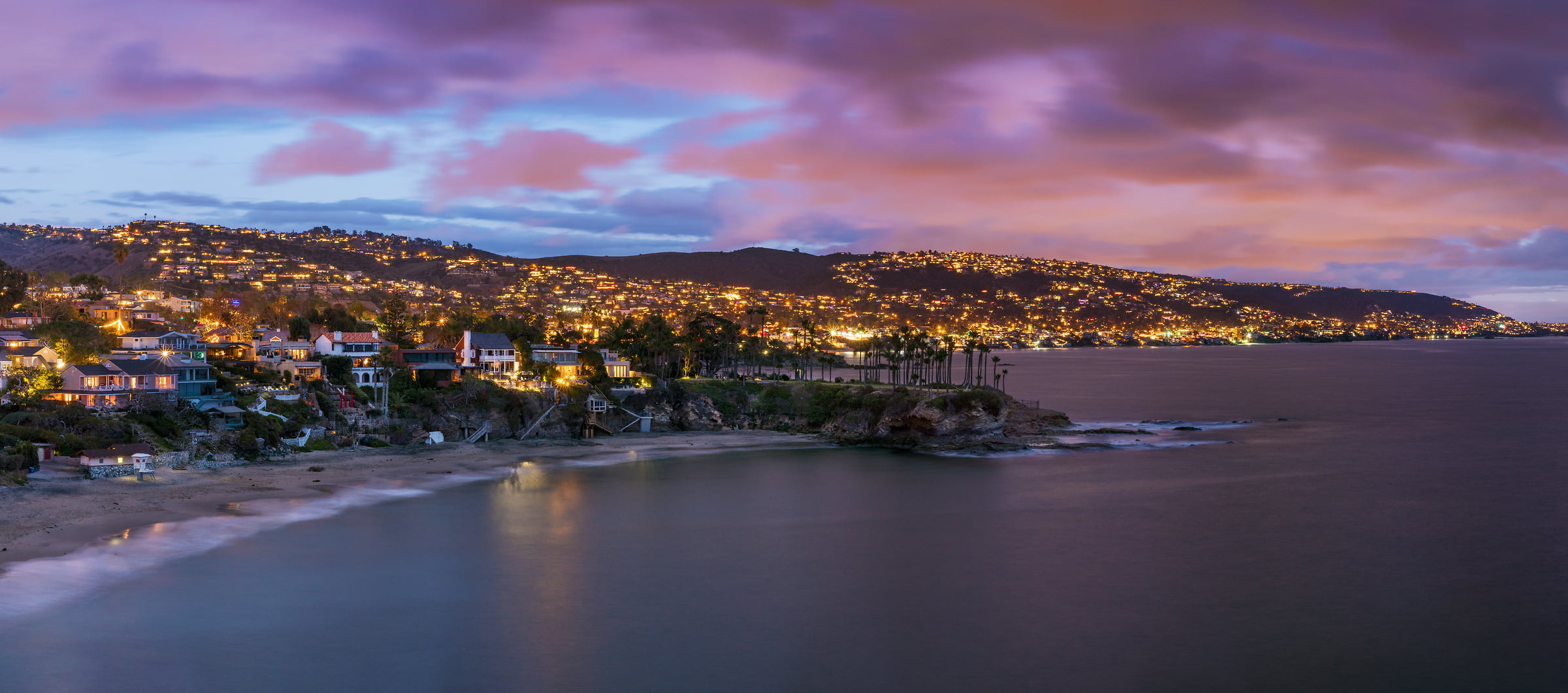 119 megapixels! A very high resolution, large-format VAST photo of Laguna Beach at sunset; landscape created by Jim Tarpo in California.