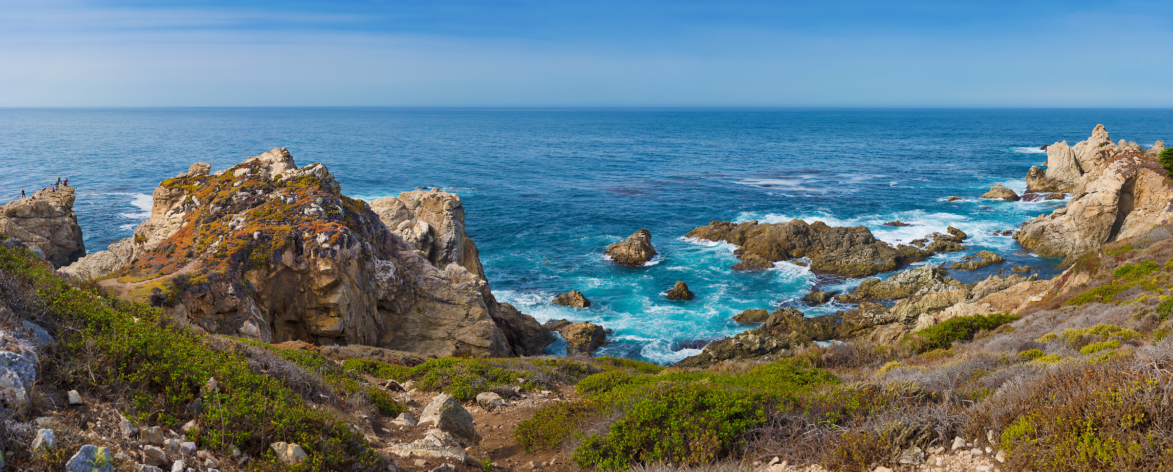 455 megapixels! A very high resolution, large-format VAST photo of an ocean coast; panorama photograph created by Jim Tarpo in Big Sur, California.