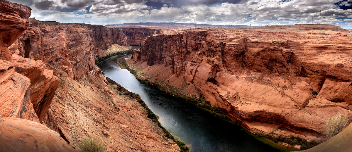 271 megapixels! A very high resolution landscape photo of a rocky canyon; VAST photo created by Phil Crawshay in Glen Canyon National Recreation Area, Utah.