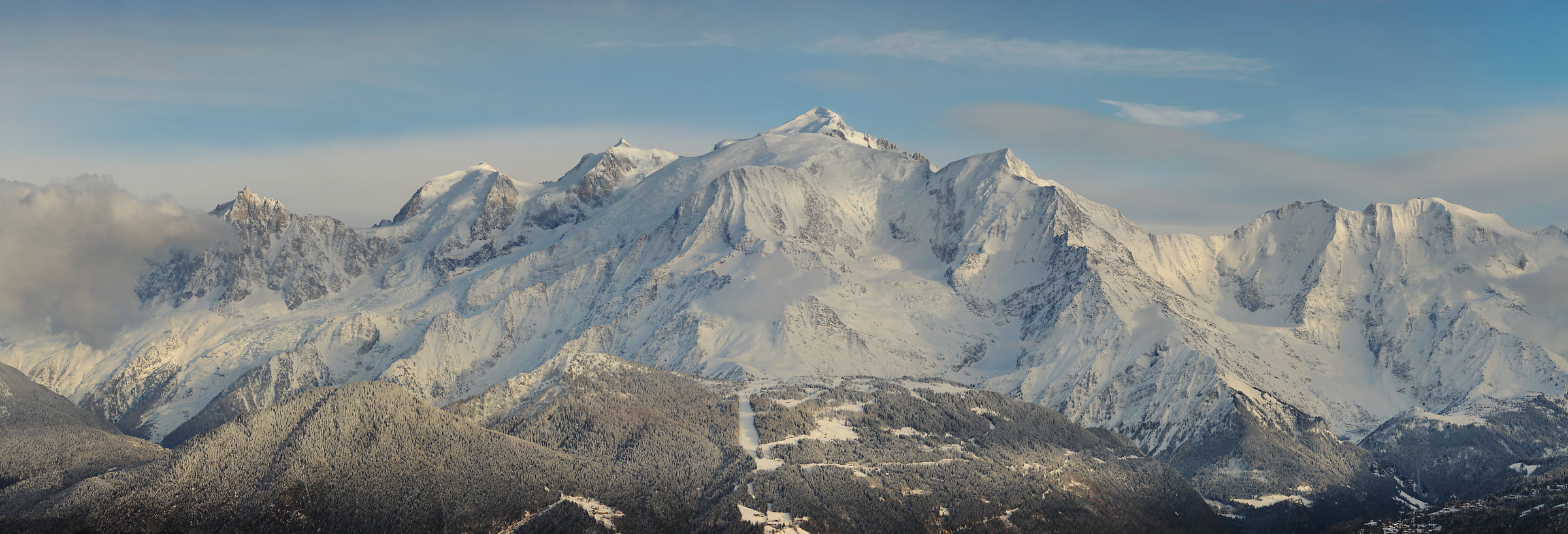 616 megapixels! A very high resolution, large-format VAST photo print of the Alps; mountain landscape photograph created by Alexandre Deschaumes in Mayere Refuge, Sallanches, Haute Savoie, France.