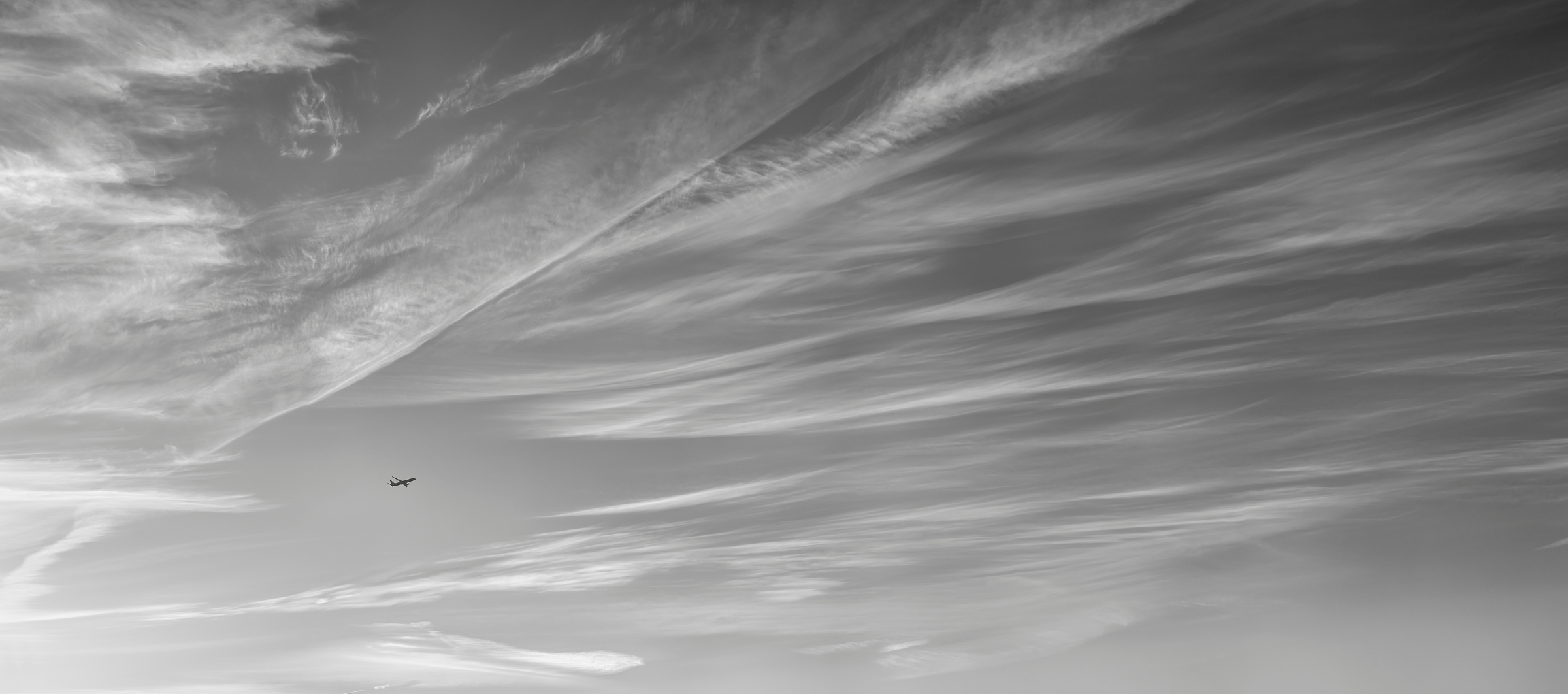 591 megapixels! A very high resolution, black & white VAST photo print representing air travel; fine art photograph created by Dan Piech in New York City.