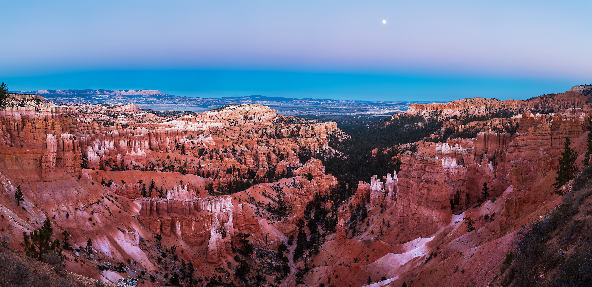 205 megapixels! A very high resolution, large-format VAST photo print of the American West at evening; landscape photograph created by Jim Tarpo in Bryce Canyon, Utah