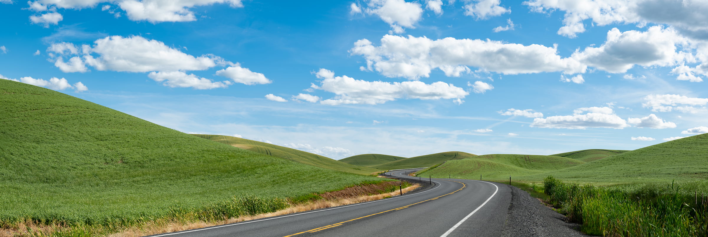 379 megapixels! A very high resolution, large-format VAST photo print of a winding road; landscape photograph created by Greg Probst in Palouse, Washington.