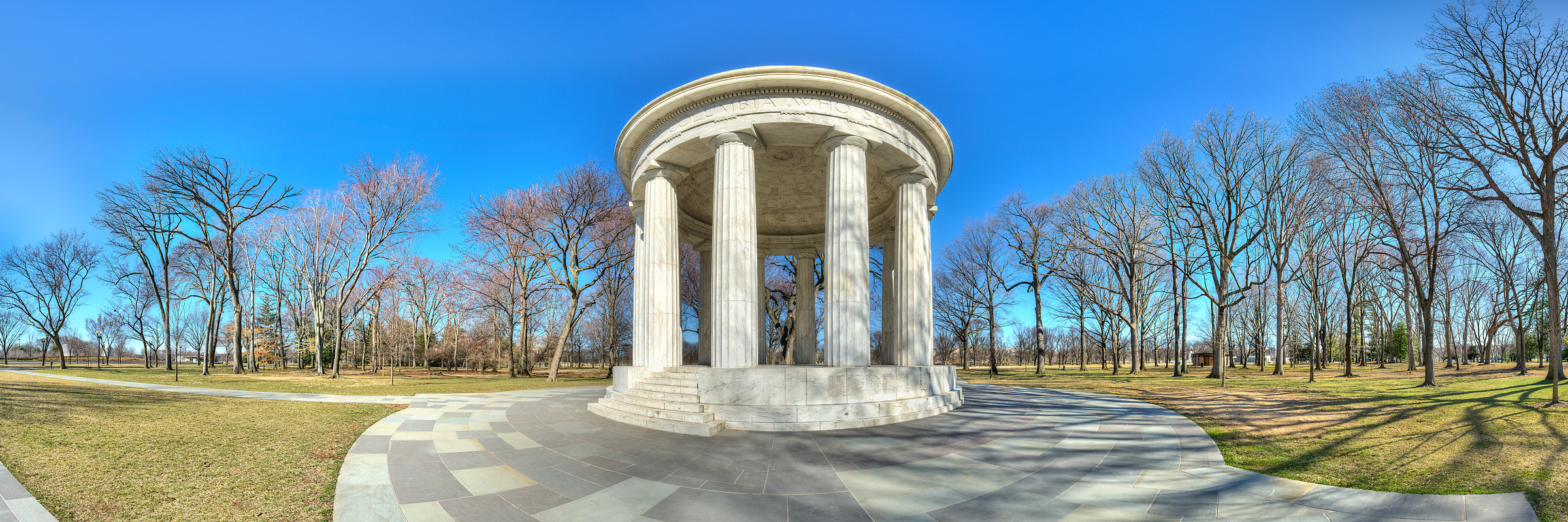 269 megapixels! A very high resolution, large-format VAST photo print of the Washington D.C. War Memorial; panorama photograph created by Tim Lo Monaco in D.C. War Memorial, National Mall, Washington, D.C.
