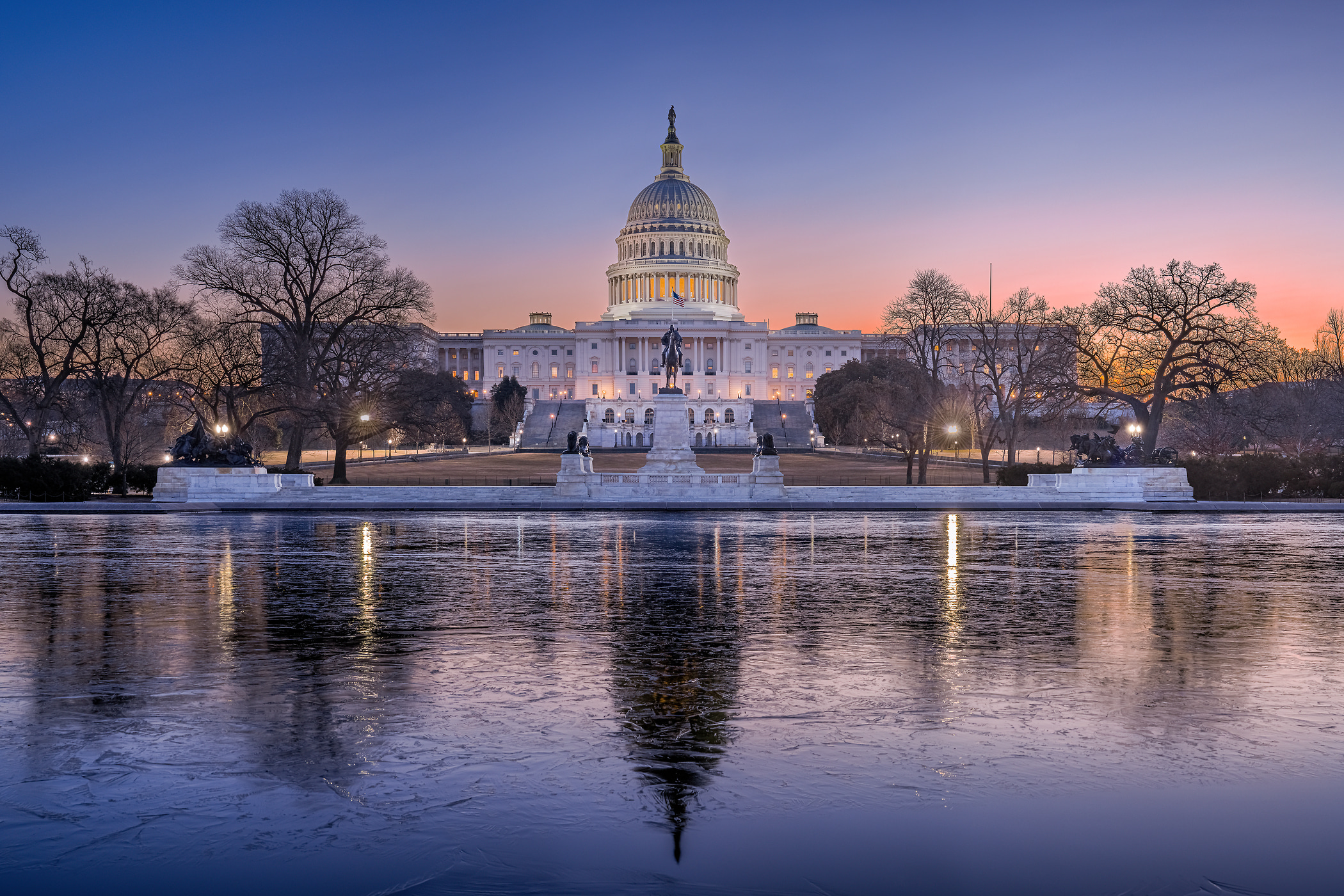 102 megapixels! A very high resolution, large-format VAST photo print of the US Capitol Building at sunrise; photograph created by Tim Lo Monaco in United States Capitol Building, Washington, D.C.