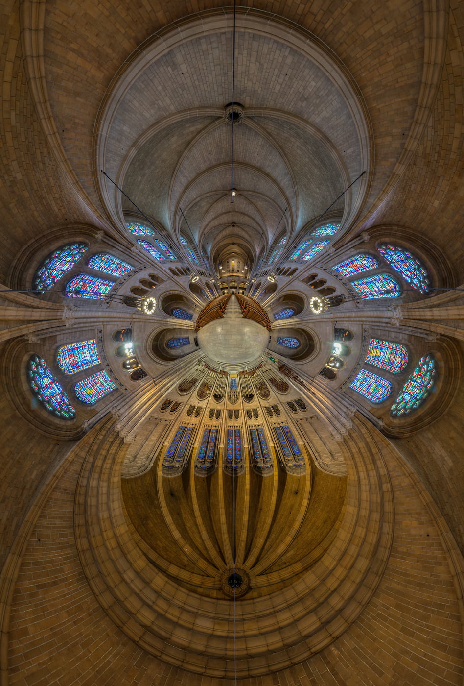 4,207 megapixels! A very high resolution, abstract of a church; creative photograph created by Tim Lo Monaco in The Riverside Church, Manhattan, New York, New York