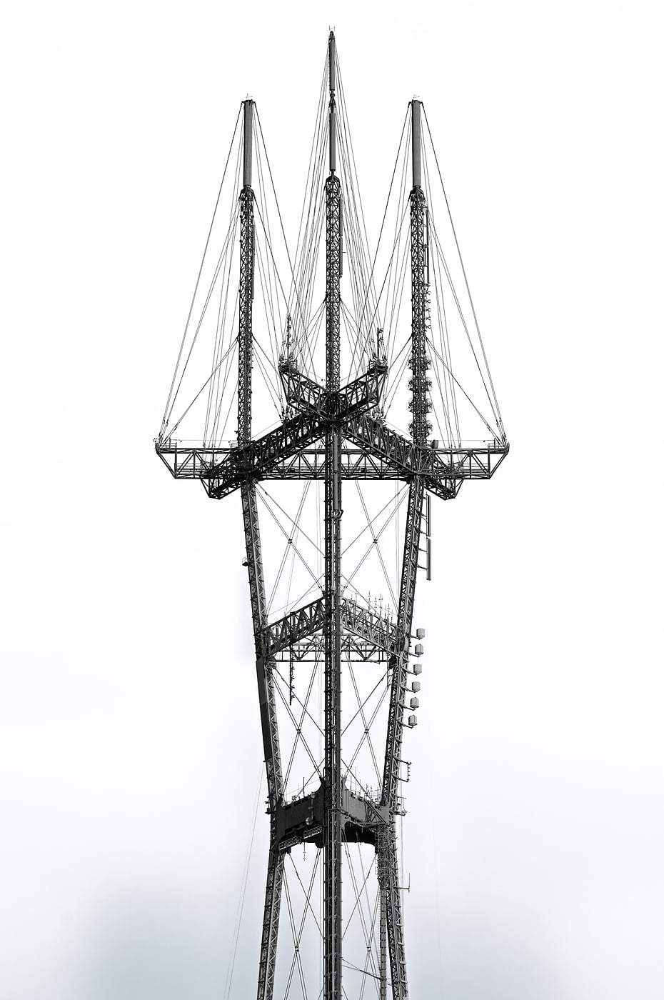 392 megapixels! A very high resolution, large-format VAST photo print of Sutro Tower; photograph created by Nicholas Gonzales in San Francisco, California.