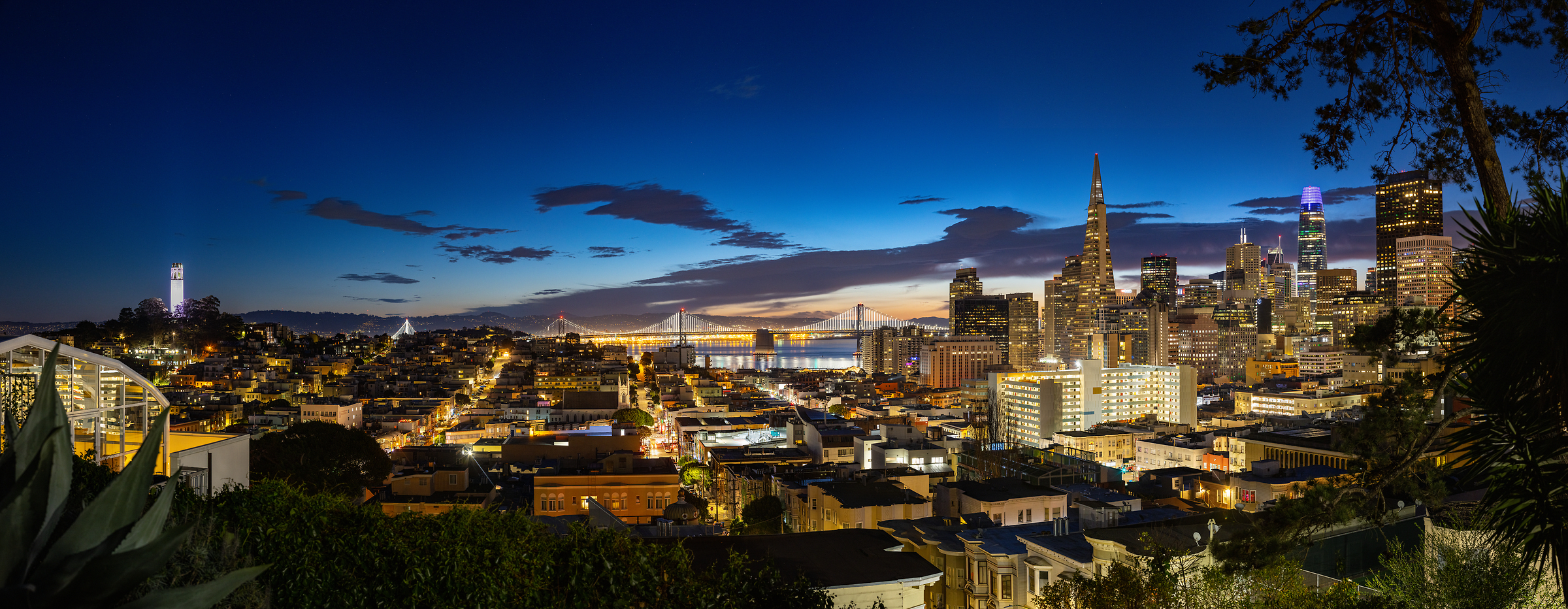 730 megapixels! A very high resolution, large-format VAST photo print of North Beach in San Francisco; cityscape photograph created by Nicholas Gonzales in Ina Coolbrith Park, San Francisco, California.