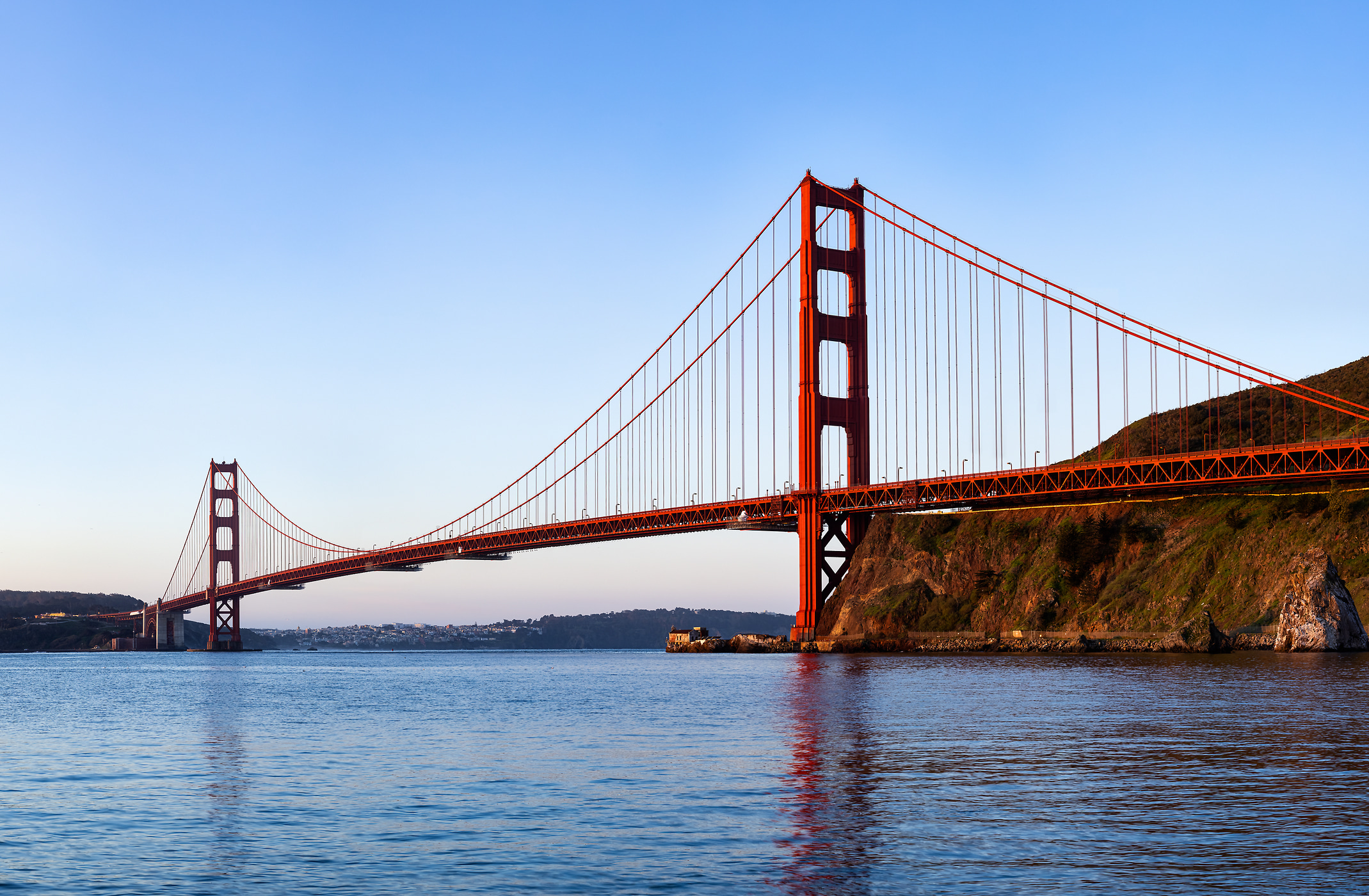 248 megapixels! A very high resolution, large-format VAST photo print of the Golden Gate Bridge; architecture photograph created by Nicholas Gonzales in Horseshoe Bay, Sausalito, California.