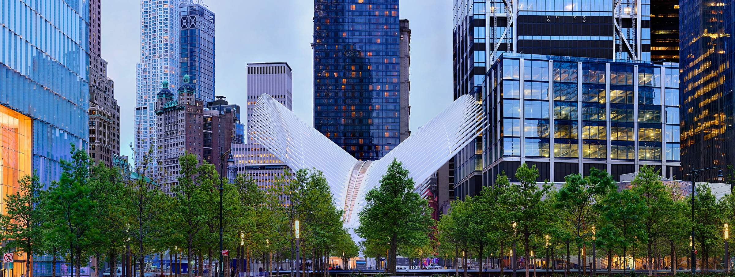 704 megapixels! A very high resolution, large-format VAST photo print of the Oculus building in downtown Manhattan; photograph created by Beyti Barbaros in New York City, New York.