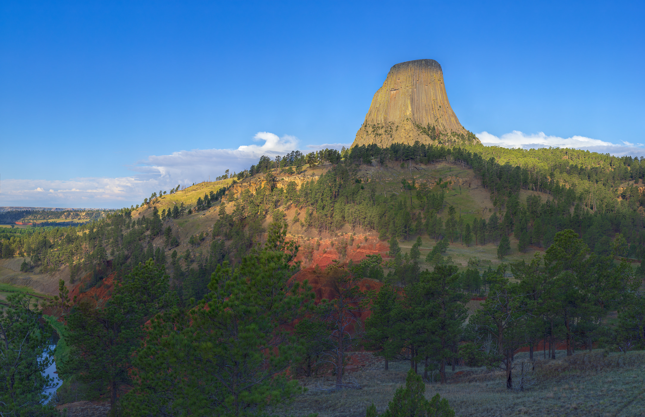 821 megapixels! A very high resolution, large-format VAST photo print of a Wyoming landscape including Devils Tower; photograph created by John Freeman in Devils Tower National Monument, Wyoming