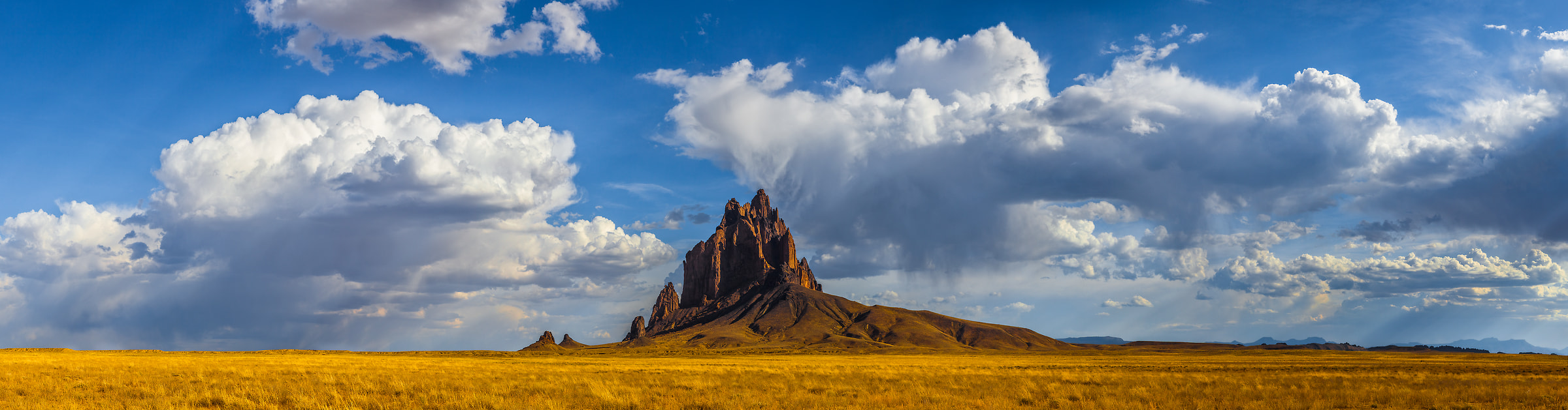 102 megapixels! A very high resolution, large-format VAST photo print of a rock formation in the American West; landscape photograph created by Phillip Noll in Shiprock, New Mexico