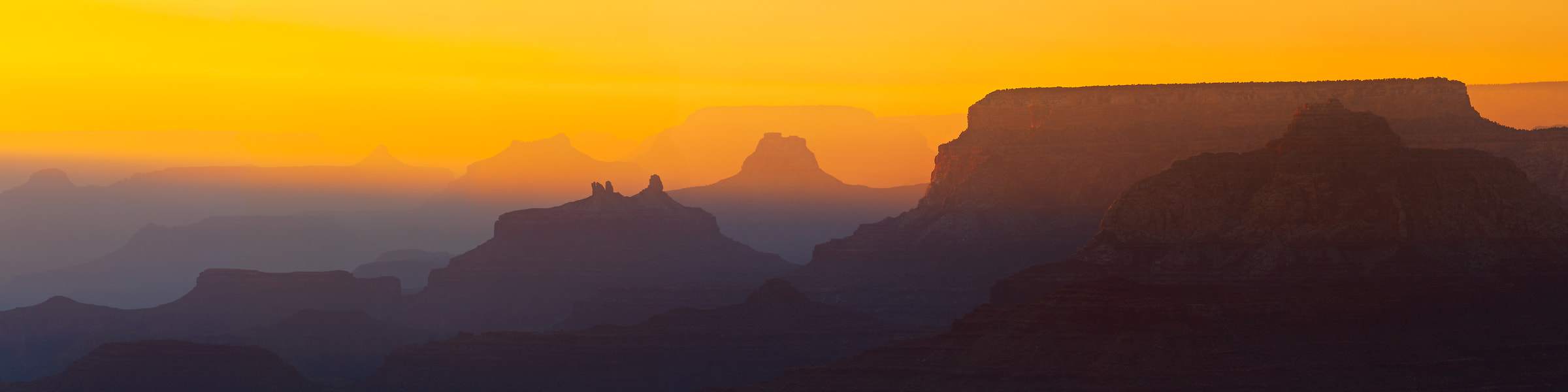 106 megapixels! A very high resolution, large-format VAST photo print of the Grand Canyon at sunset; panorama photograph created by Phillip Noll in Grand Canyon National Park, Arizona.