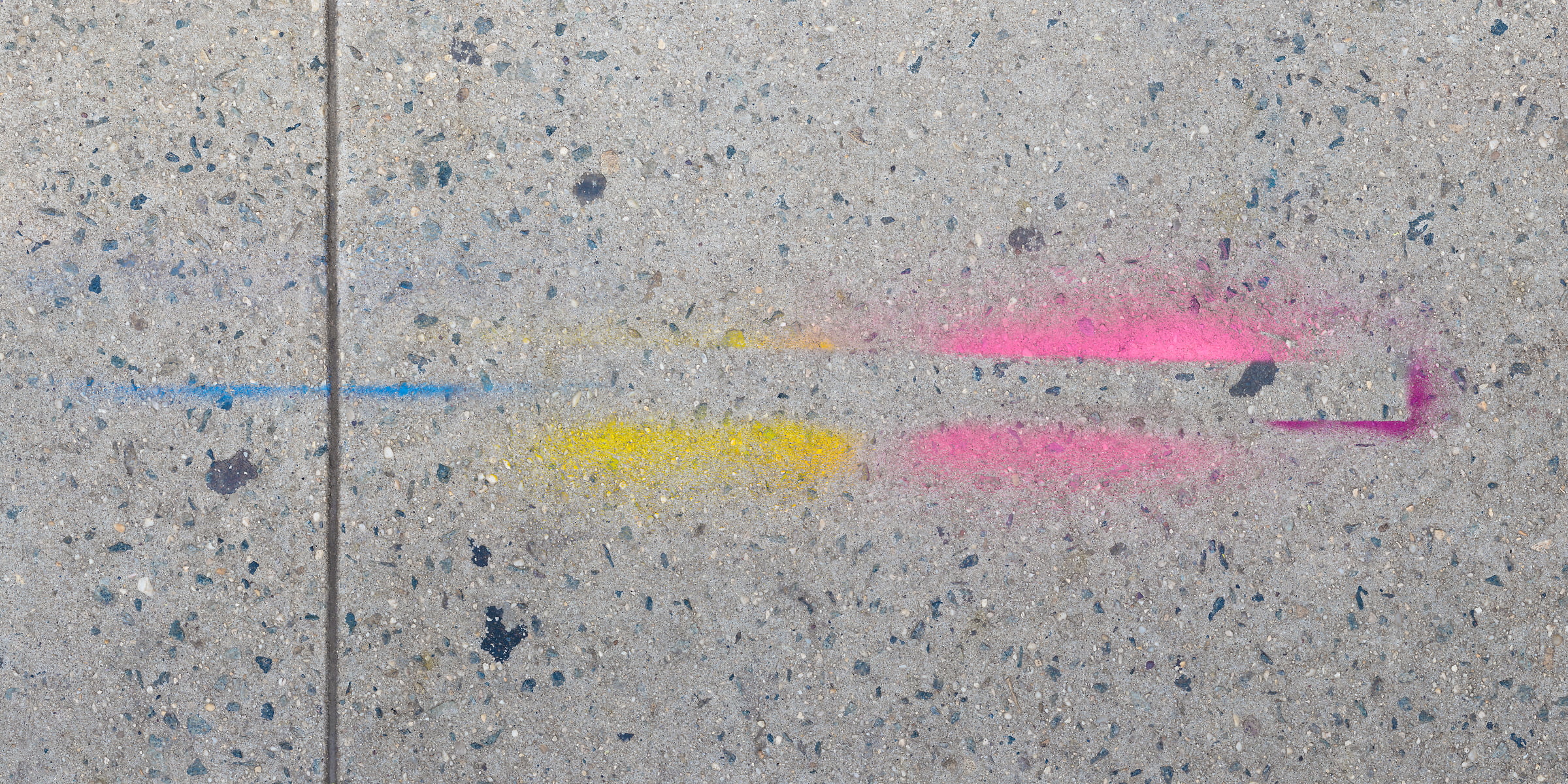 816 megapixels! A very high resolution, large-format VAST photo print of a concrete painting; photograph created by Dan Piech in Manhattan, New York City.