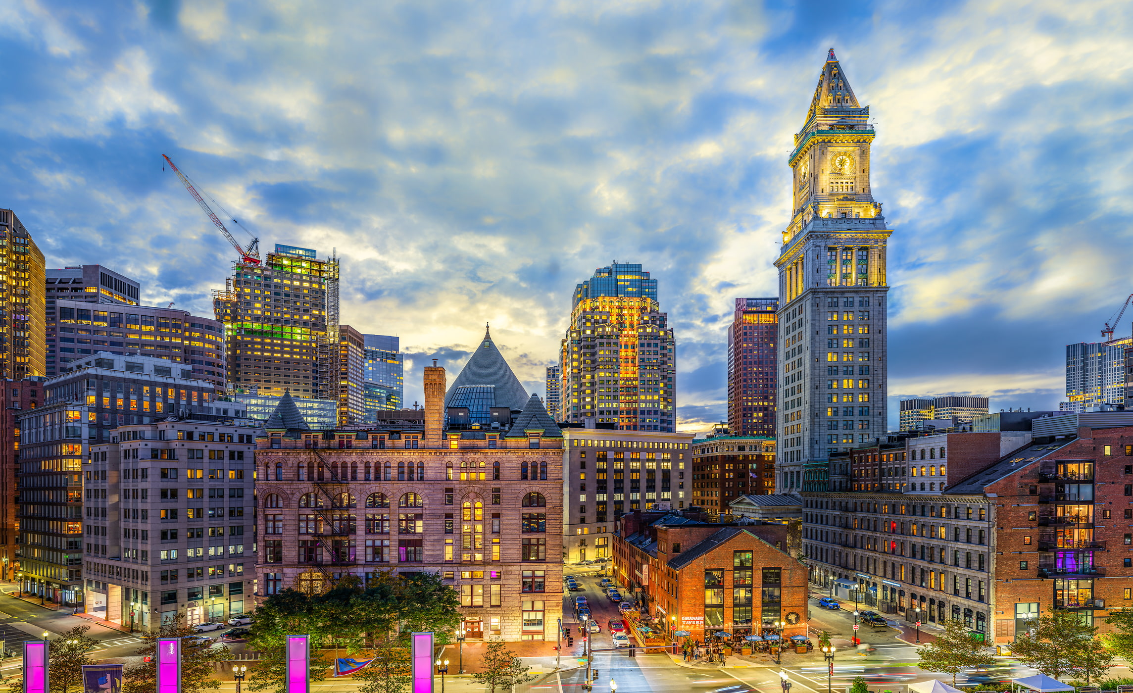 2,916 megapixels! A very high resolution, large-format VAST photo print of the Custom House in Boston; photograph created by Chris Blake in Boston, Massachusetts
