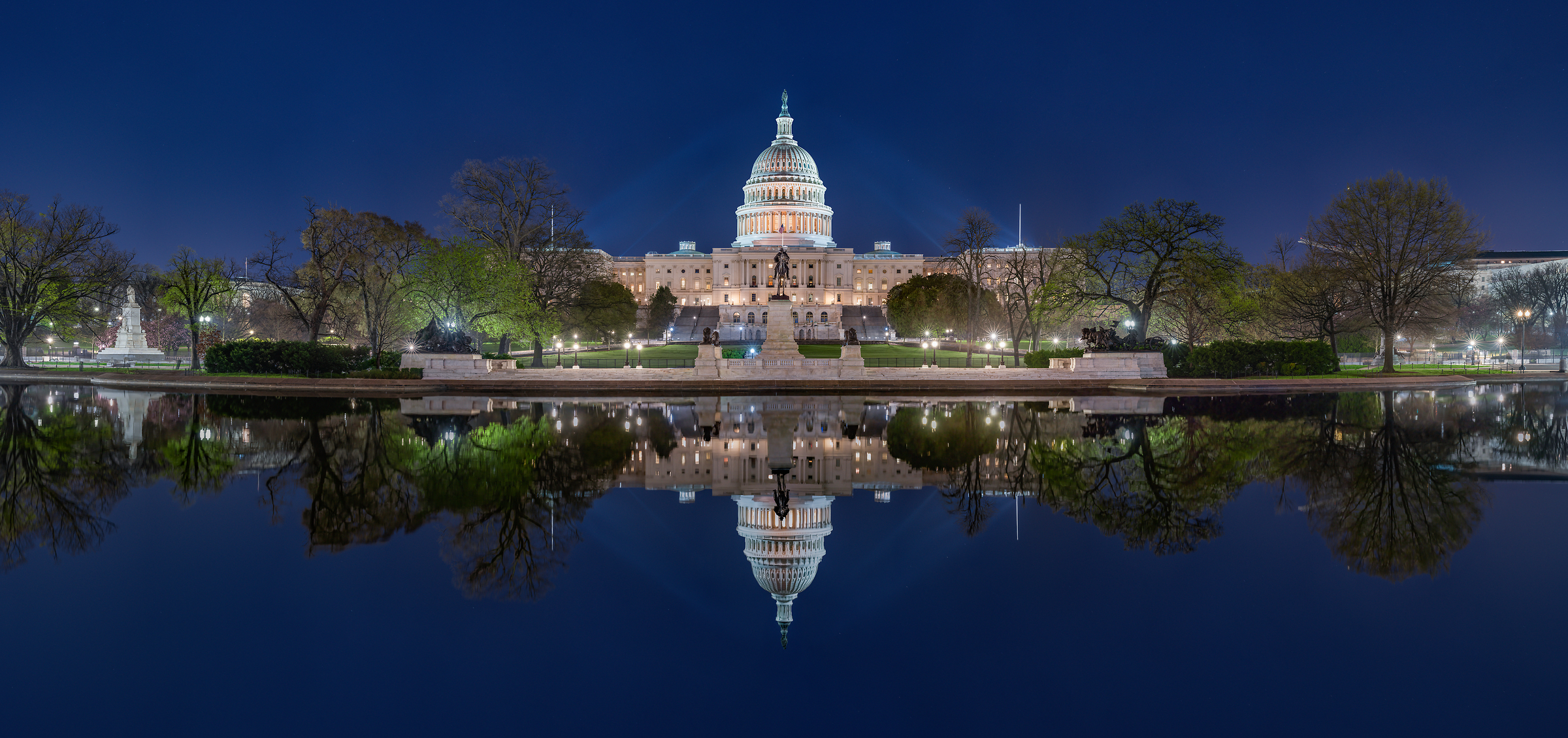 1,567 megapixels! A very high resolution, large-format VAST photo print of the U.S. Capitol Building in front of the Reflecting Pool on the National Mall; photograph created by Tim Lo Monaco on the United States Capitol Grounds, Washington, D.C.